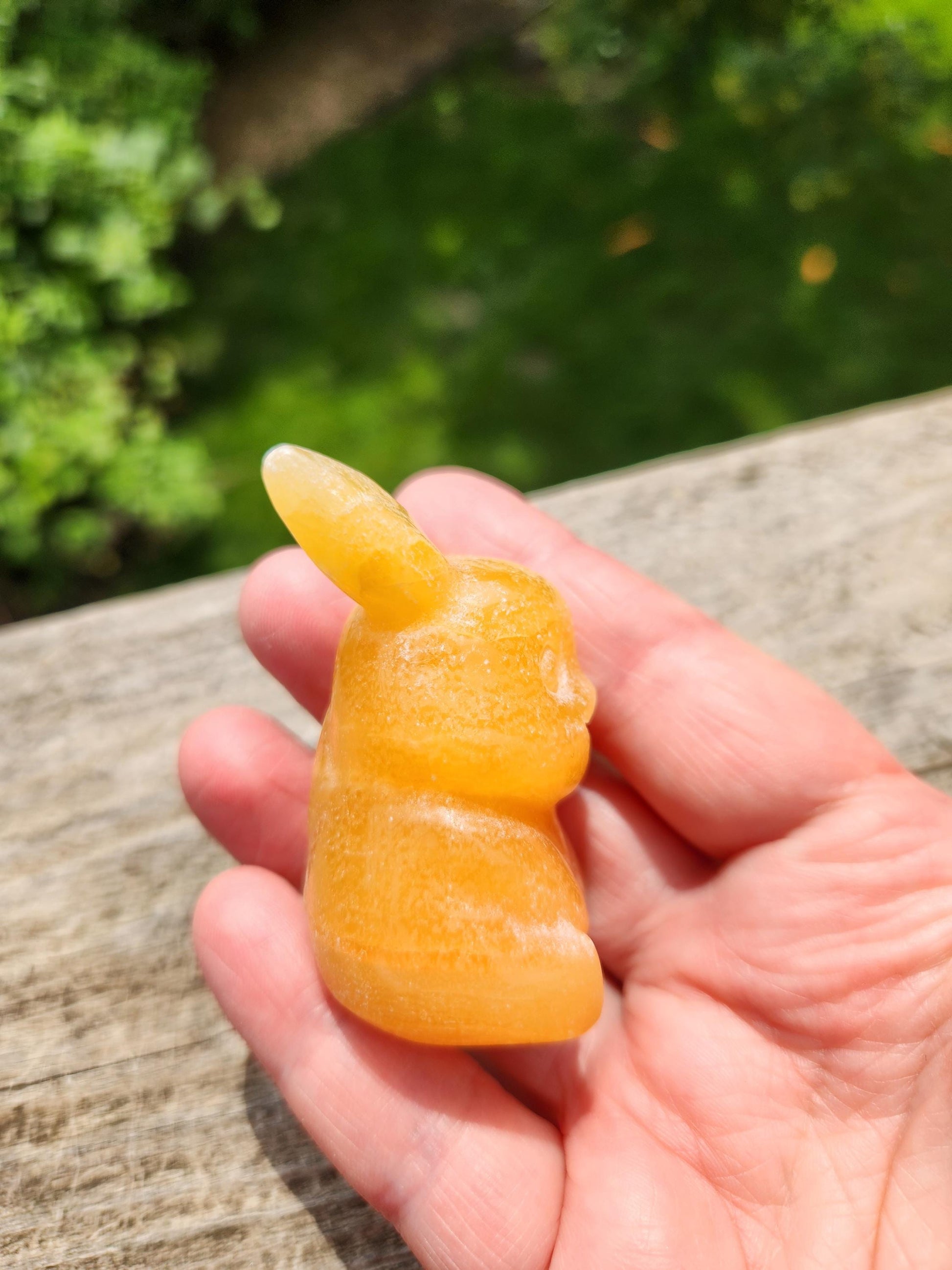 Super Cute Yellow Calcite Pikachu Natural Stone Crystal, Pokémon, Gift