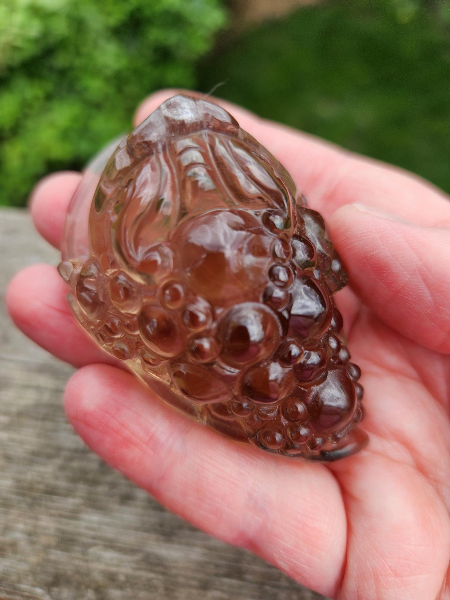 Smoky Quartz Money Toad: AAA Crystal Carving
