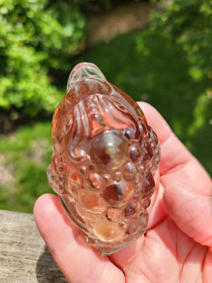 Smoky Quartz Money Toad: AAA Crystal Carving, All Natural, Very Clear
