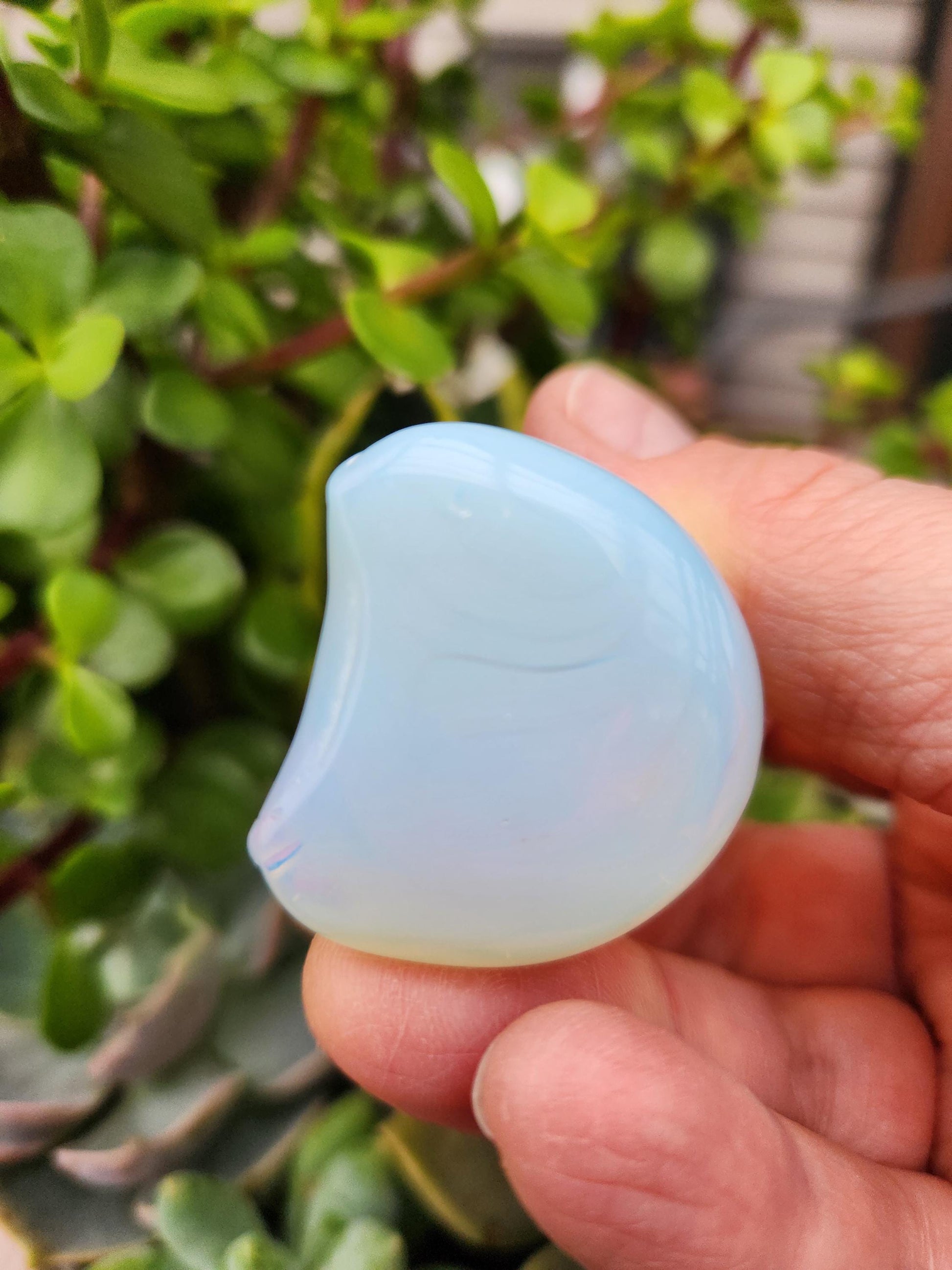 Opalite Pikachu Figurine: High Polish Crystal Carving