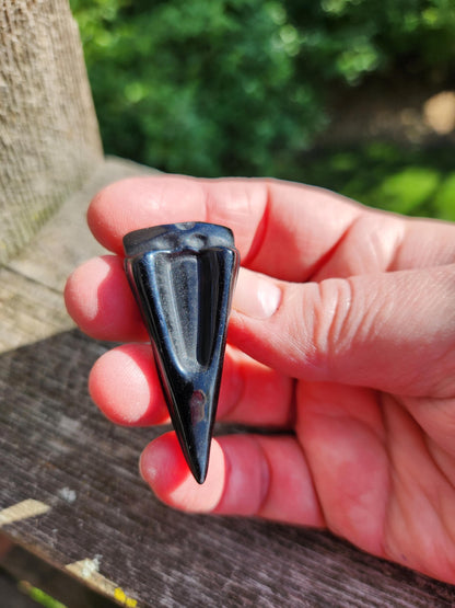Carved Black Obsidian Raven Skull: Pocket Crystal Carving, One