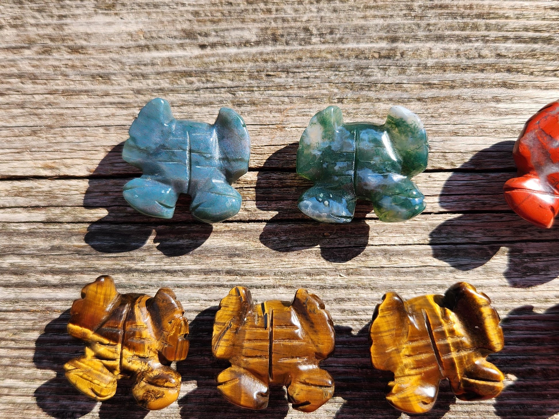 Mini Crystal Crab: Tiger Eye, Jasper, Agate, or Amethyst, One