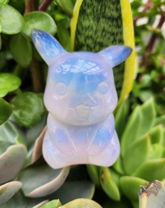 Super Cute Pink Opalite Pikachu with High Polish