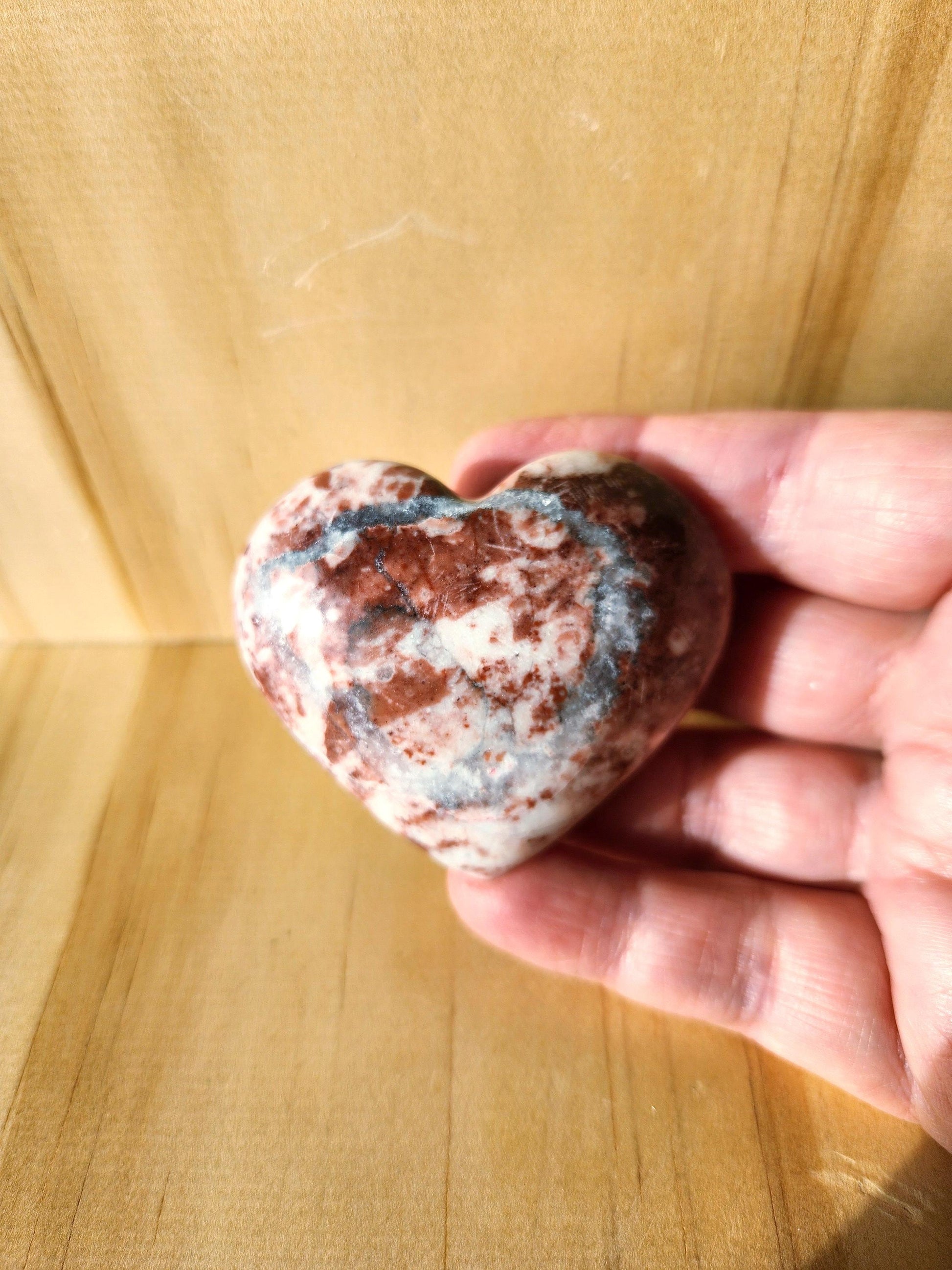 Strawberry Onyx Crystal Heart: Buttery Polish