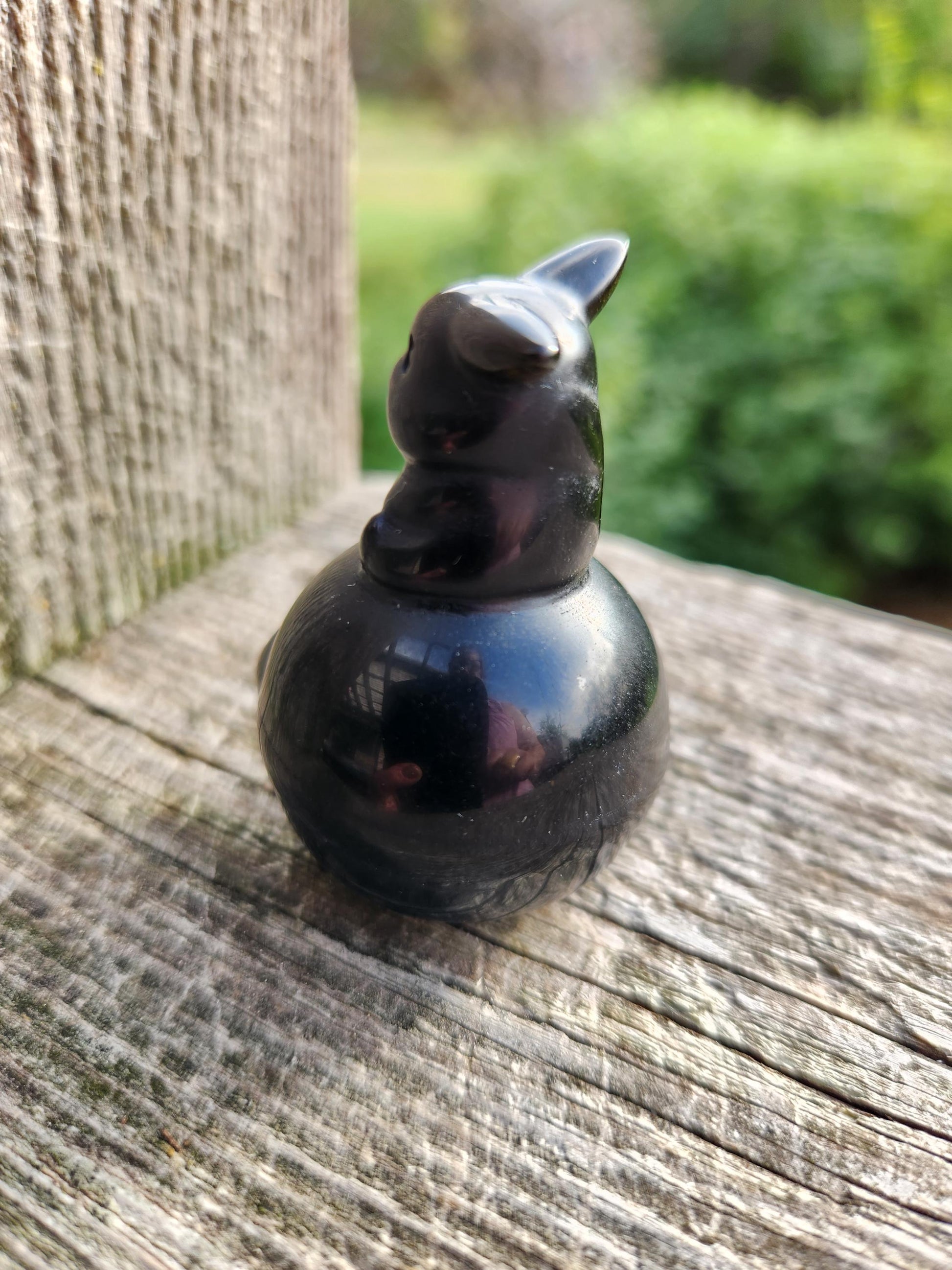 Super Cute Black Obsidian Pikachu On Poke Ball Natural Stone Crystal, Pokémon, Gift
