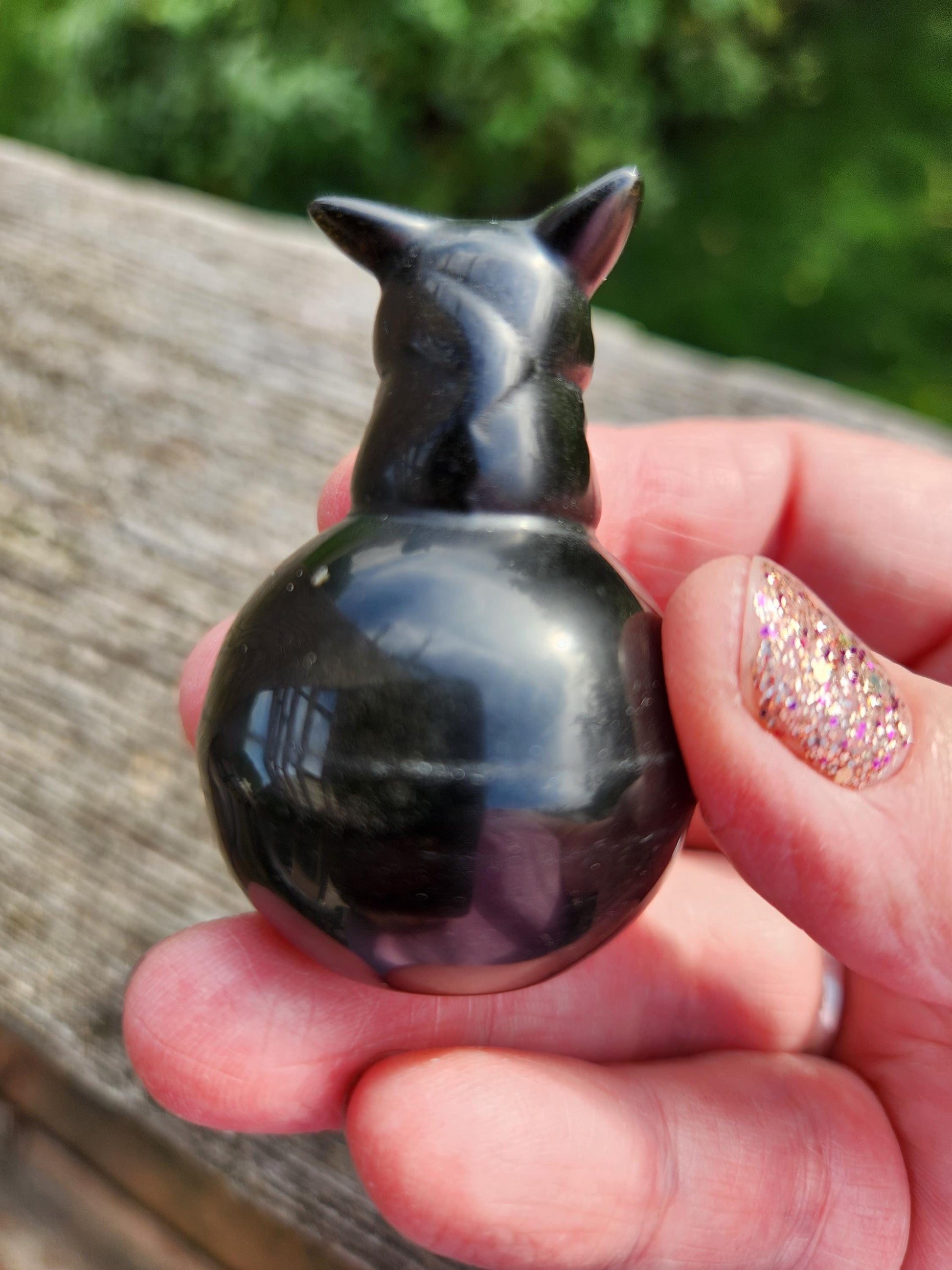 Super Cute Black Obsidian Pikachu On Poke Ball Natural Stone Crystal, Pokémon, Gift