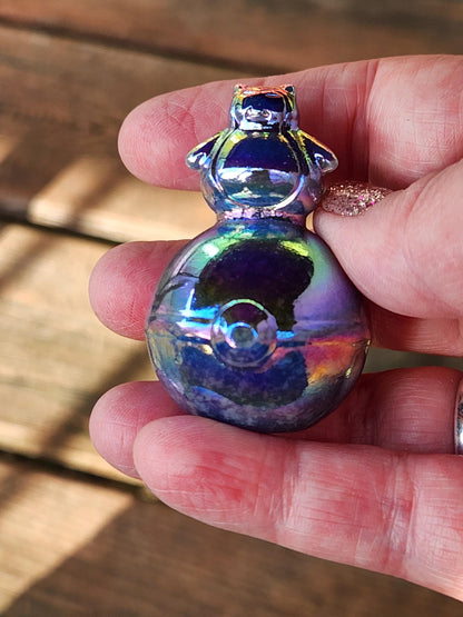 Super Cute Aura Snorlax On Poke Ball Natural Stone Crystal, Pokémon, Gift