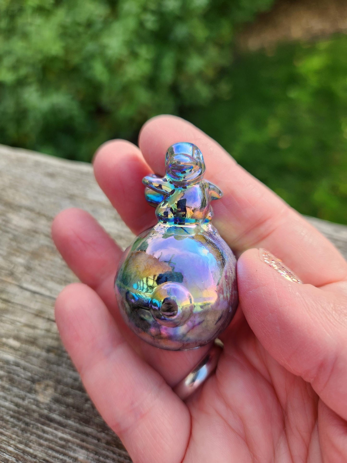 Super Cute Aura Charmander On Poke Ball Natural Stone Crystal, Pokémon, Gift