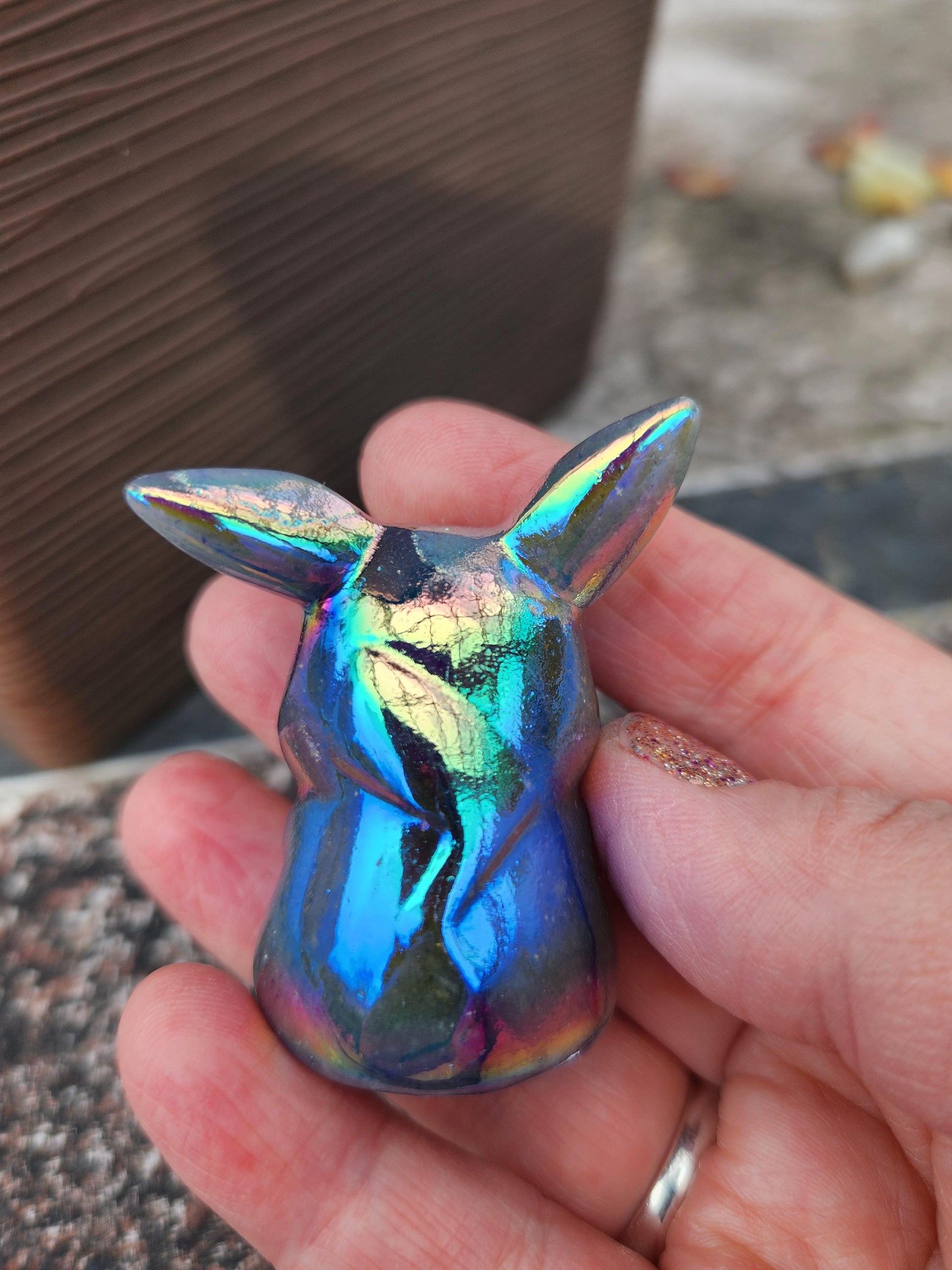 Super Cute Aura Pikachu Natural Stone Crystal, Pokémon, Gift