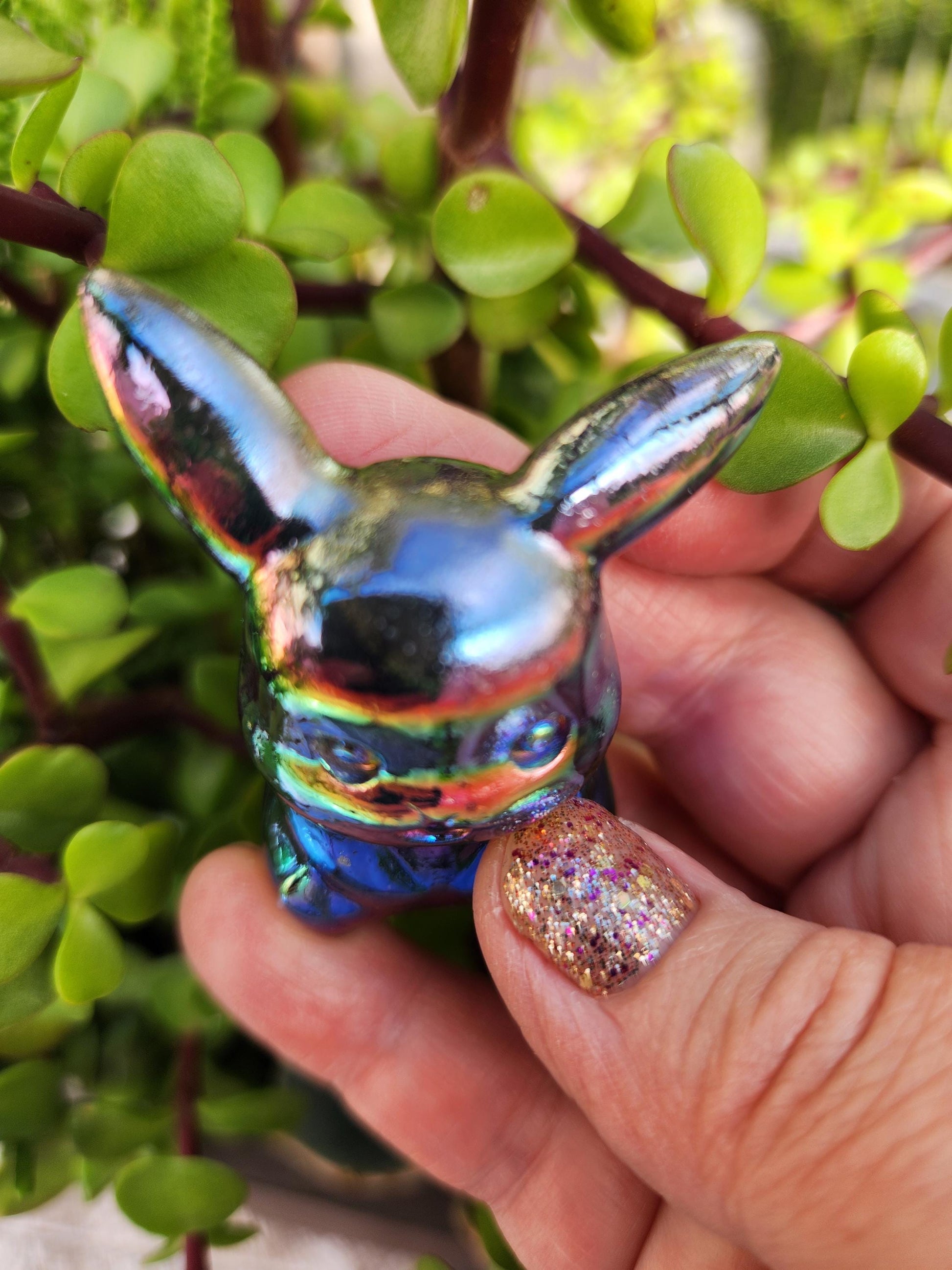 Super Cute Aura Pikachu Natural Stone Crystal, Pokémon, Gift