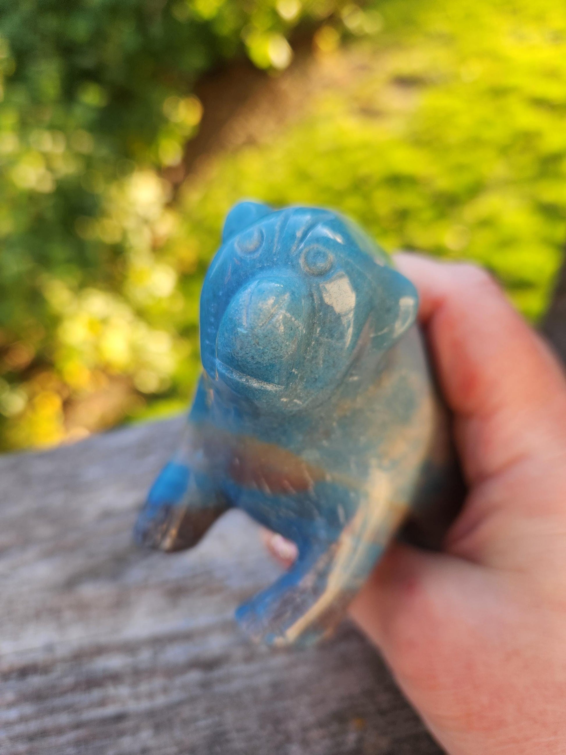 Trolleite Grizzly Bear Crystal Carving, High Polish Figurine