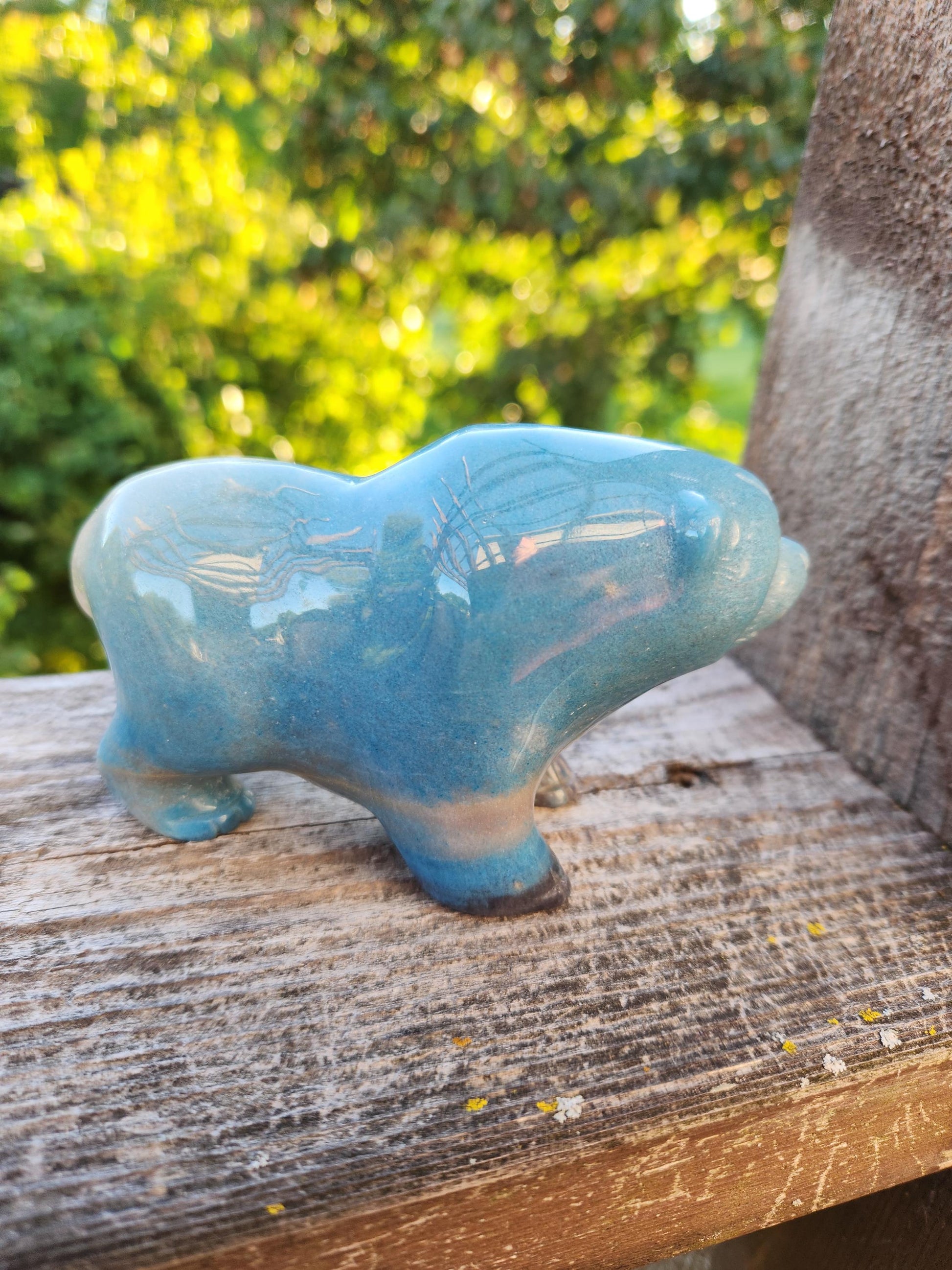 Trolleite Grizzly Bear Crystal Carving, High Polish Figurine