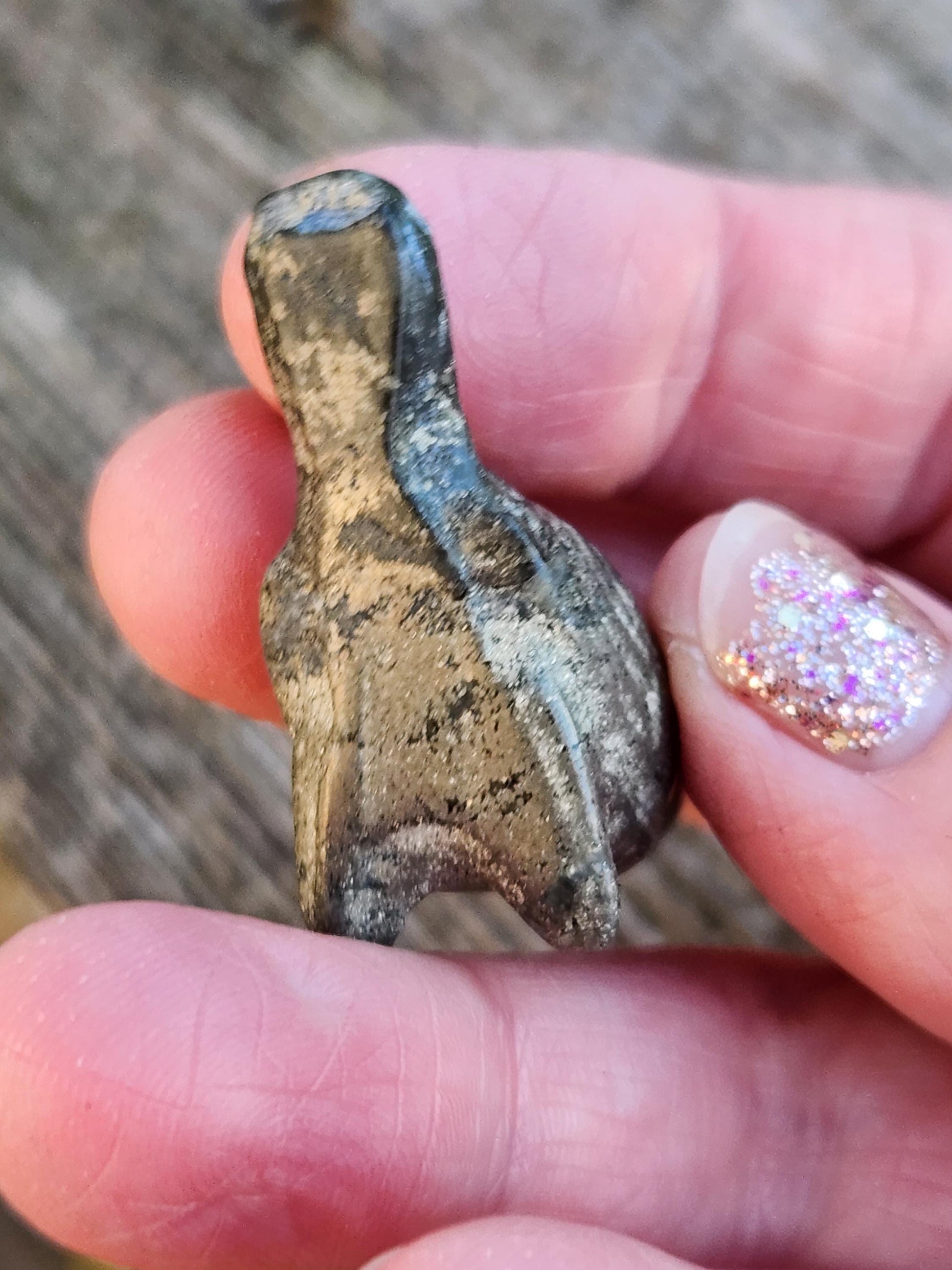 Small Pyrite Bird Carving Natural Stone Crystal