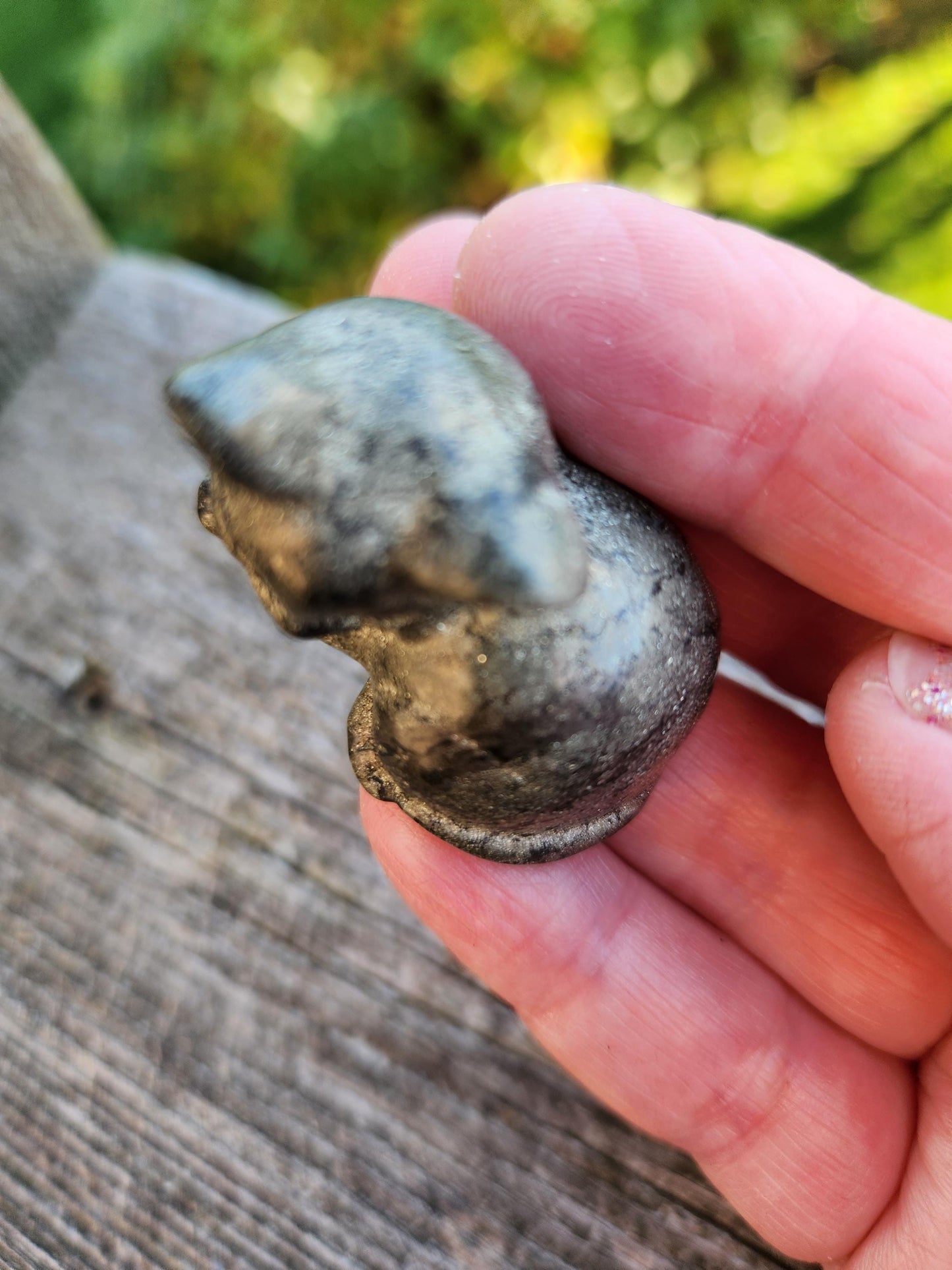 Small Pyrite Sitting Cat Carving Natural Stone Crystal