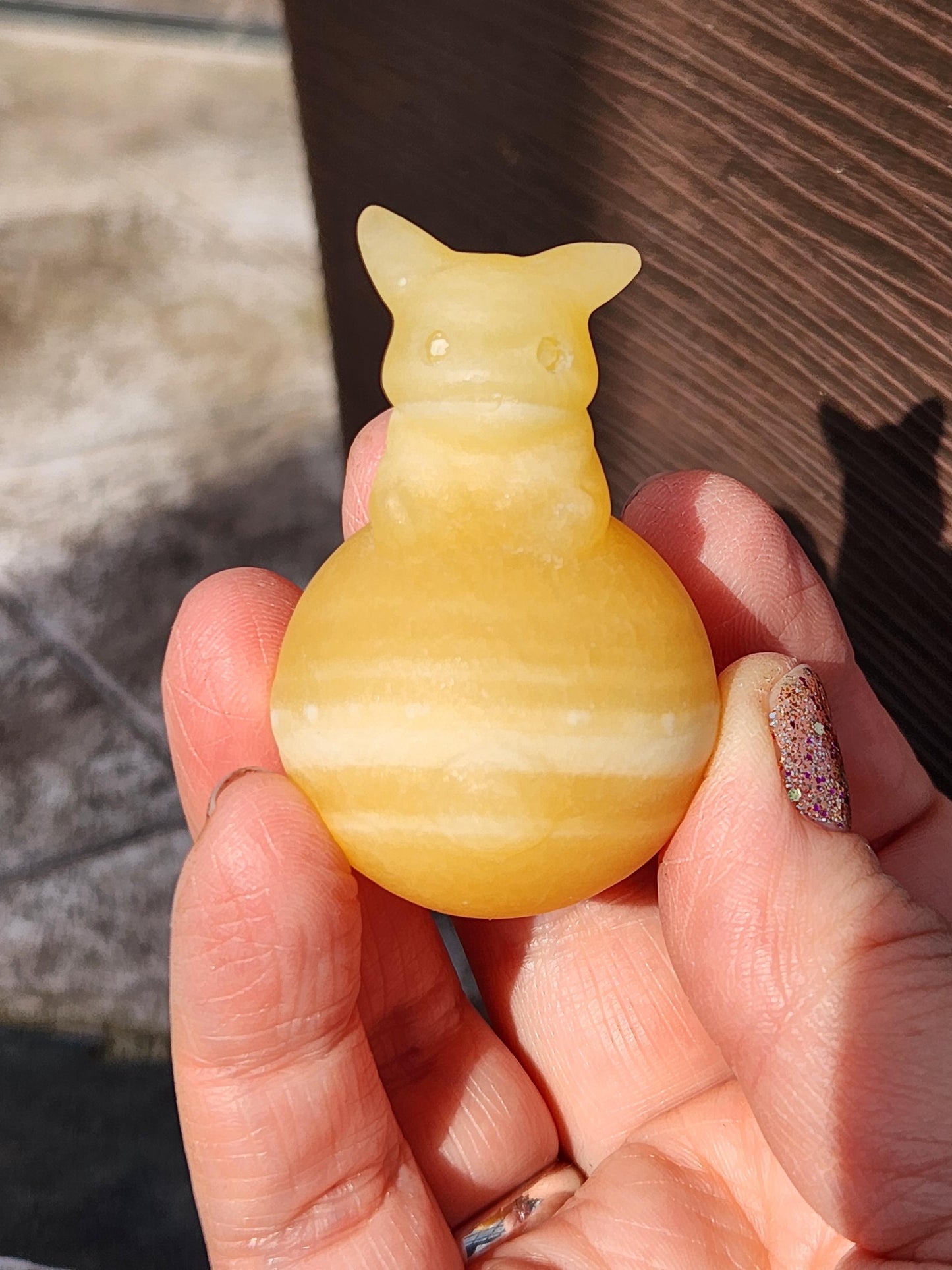 Super Cute Yellow Calcite Pikachu On Poke Ball Natural Stone Crystal, Pokémon, Gift