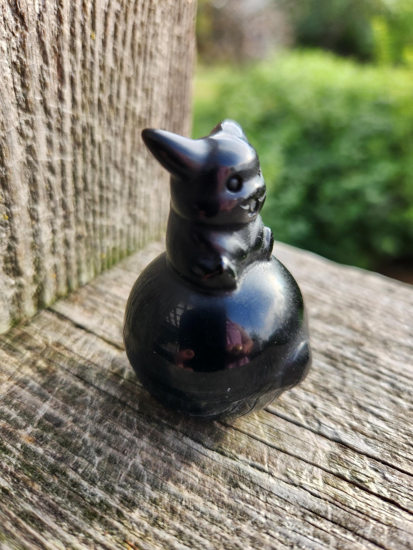 Super Cute Black Obsidian Pikachu On Poke Ball Natural Stone Crystal, Pokémon, Gift