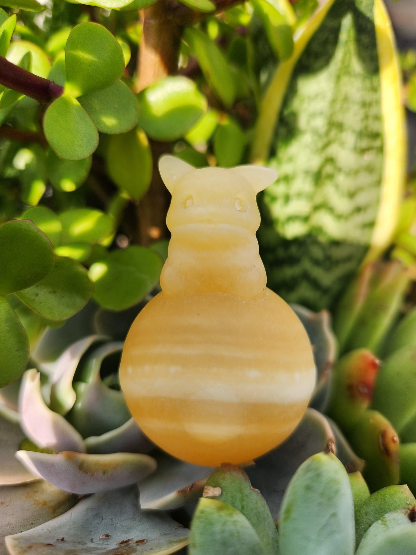 Super Cute Yellow Calcite Pikachu On Poke Ball Natural Stone Crystal, Pokémon, Gift