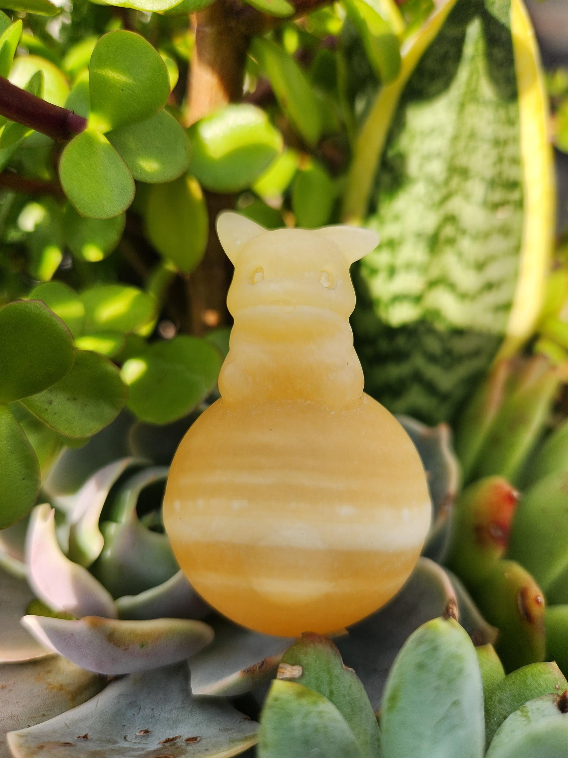 Super Cute Yellow Calcite Pikachu On Poke Ball Natural Stone Crystal, Pokémon, Gift