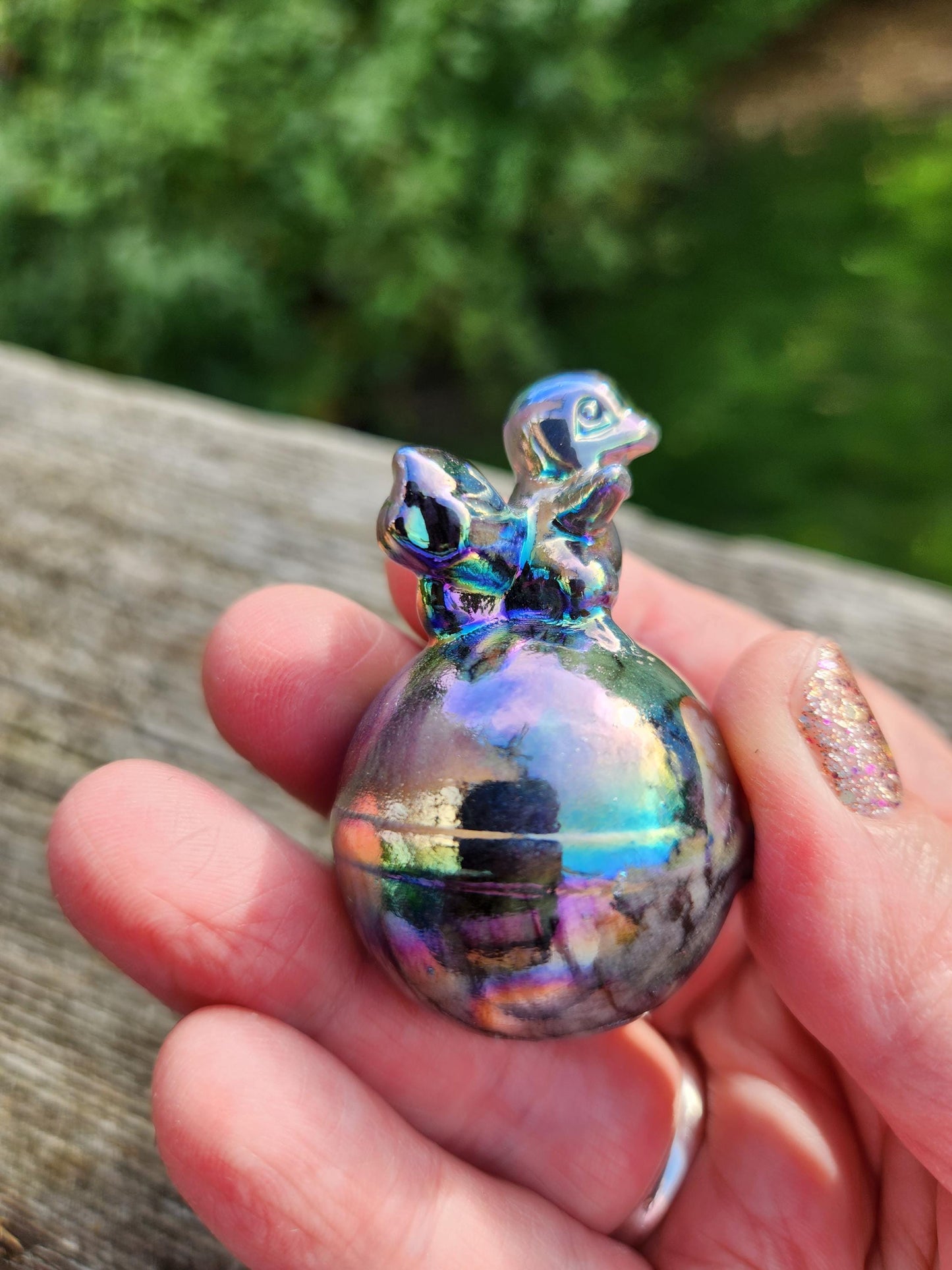 Super Cute Aura Charmander On Poke Ball Natural Stone Crystal, Pokémon, Gift