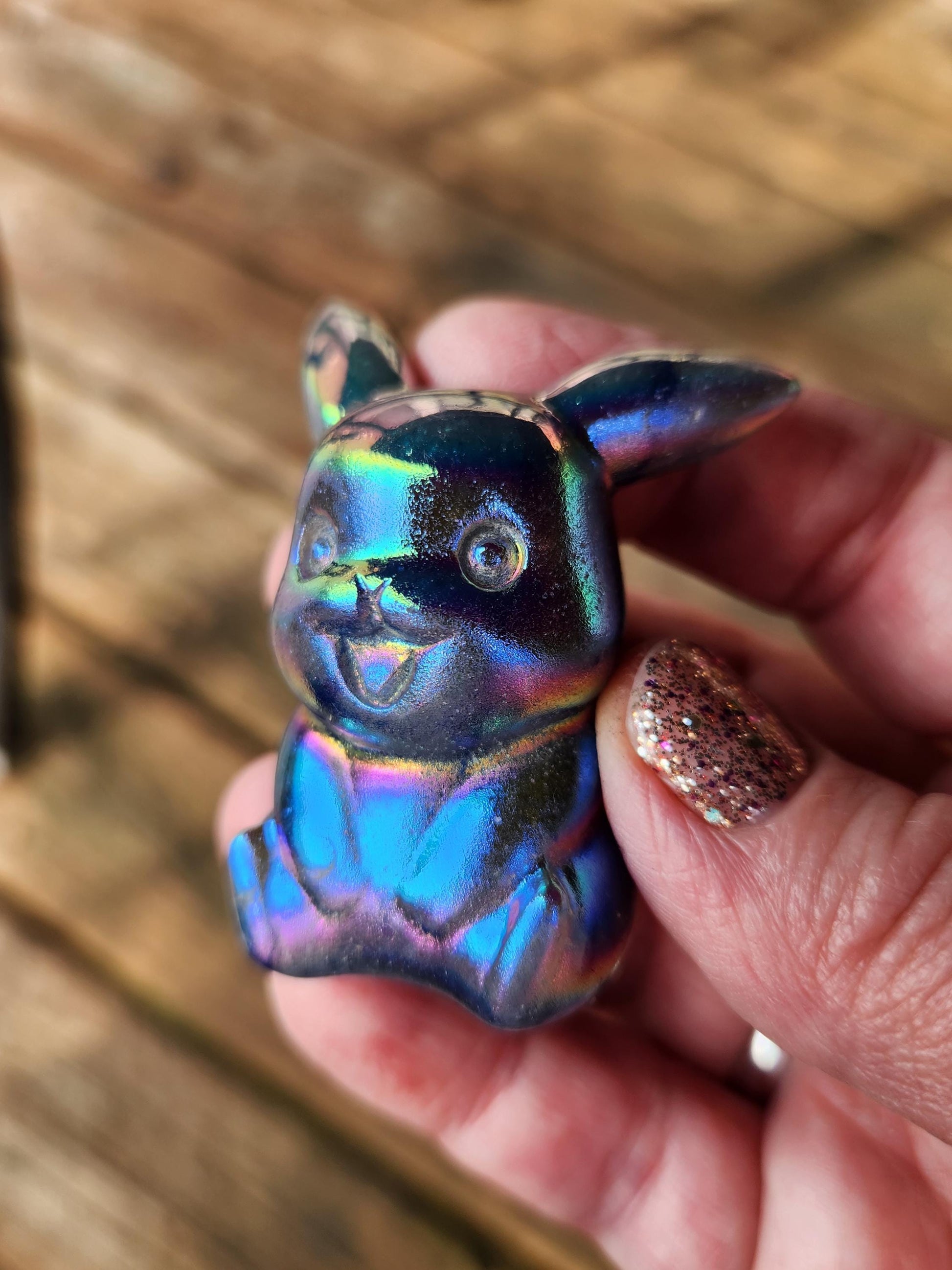 Super Cute Aura Pikachu Natural Stone Crystal, Pokémon, Gift