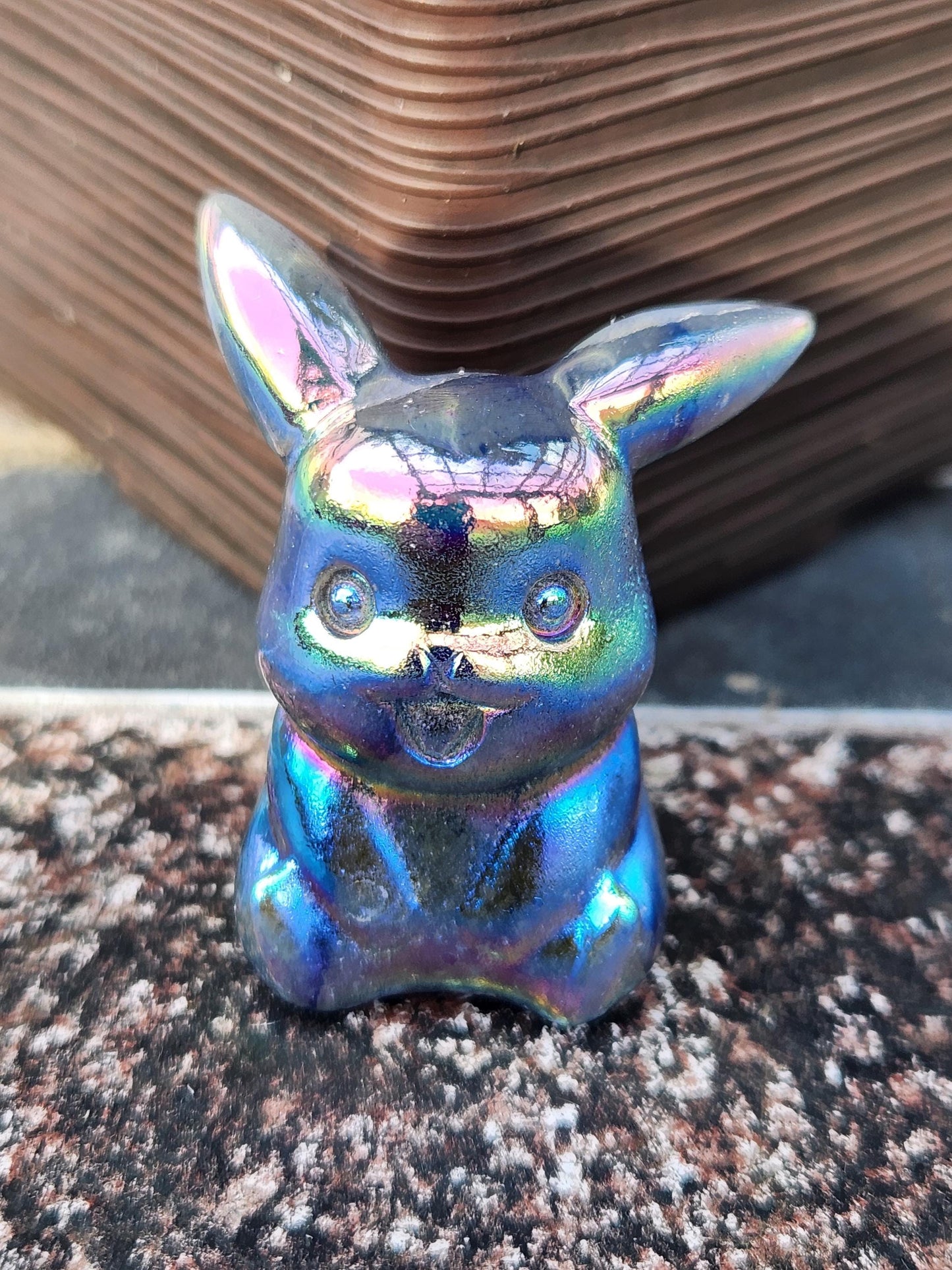 Super Cute Aura Pikachu Natural Stone Crystal, Pokémon, Gift
