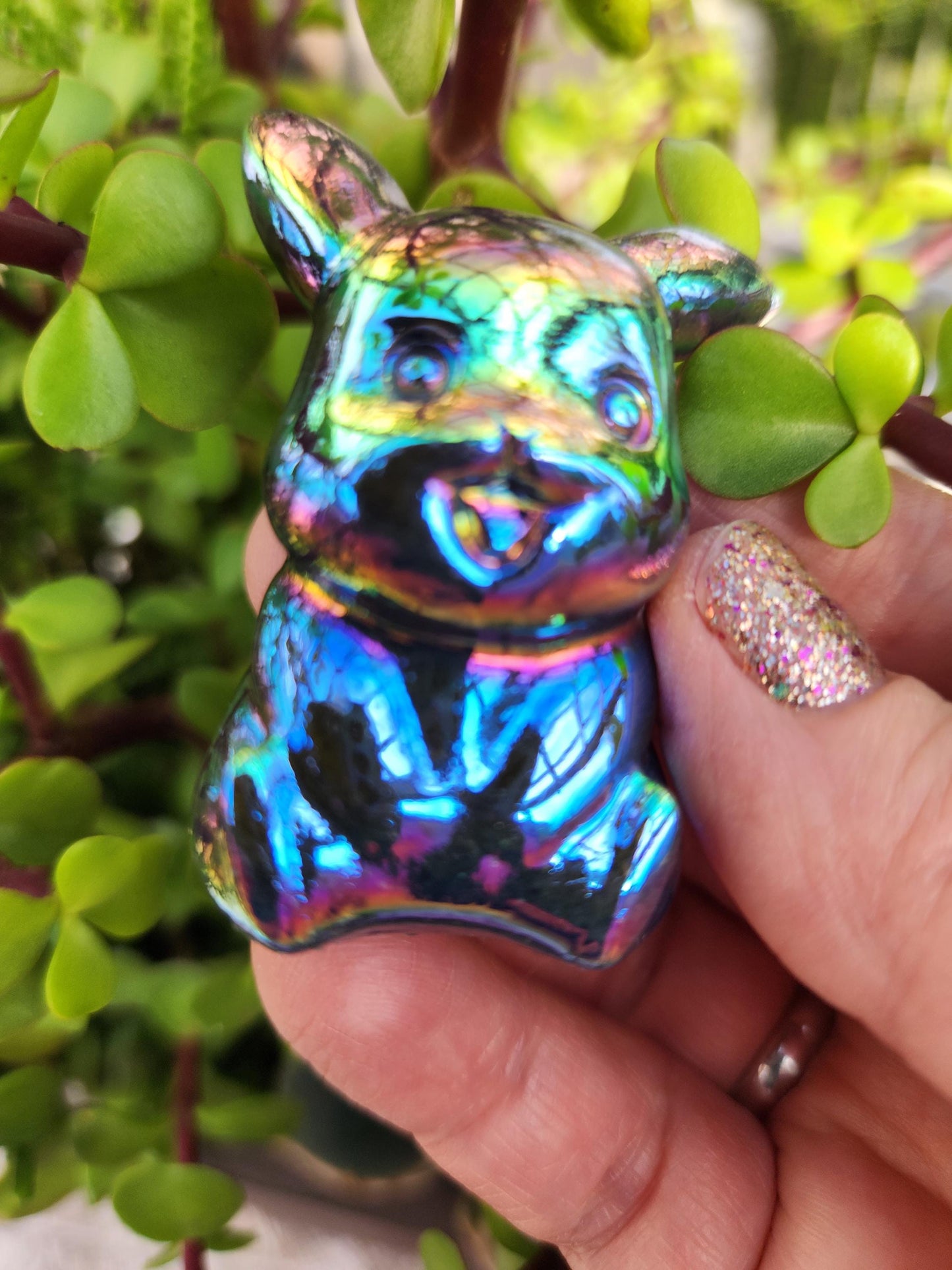 Super Cute Aura Pikachu Natural Stone Crystal, Pokémon, Gift