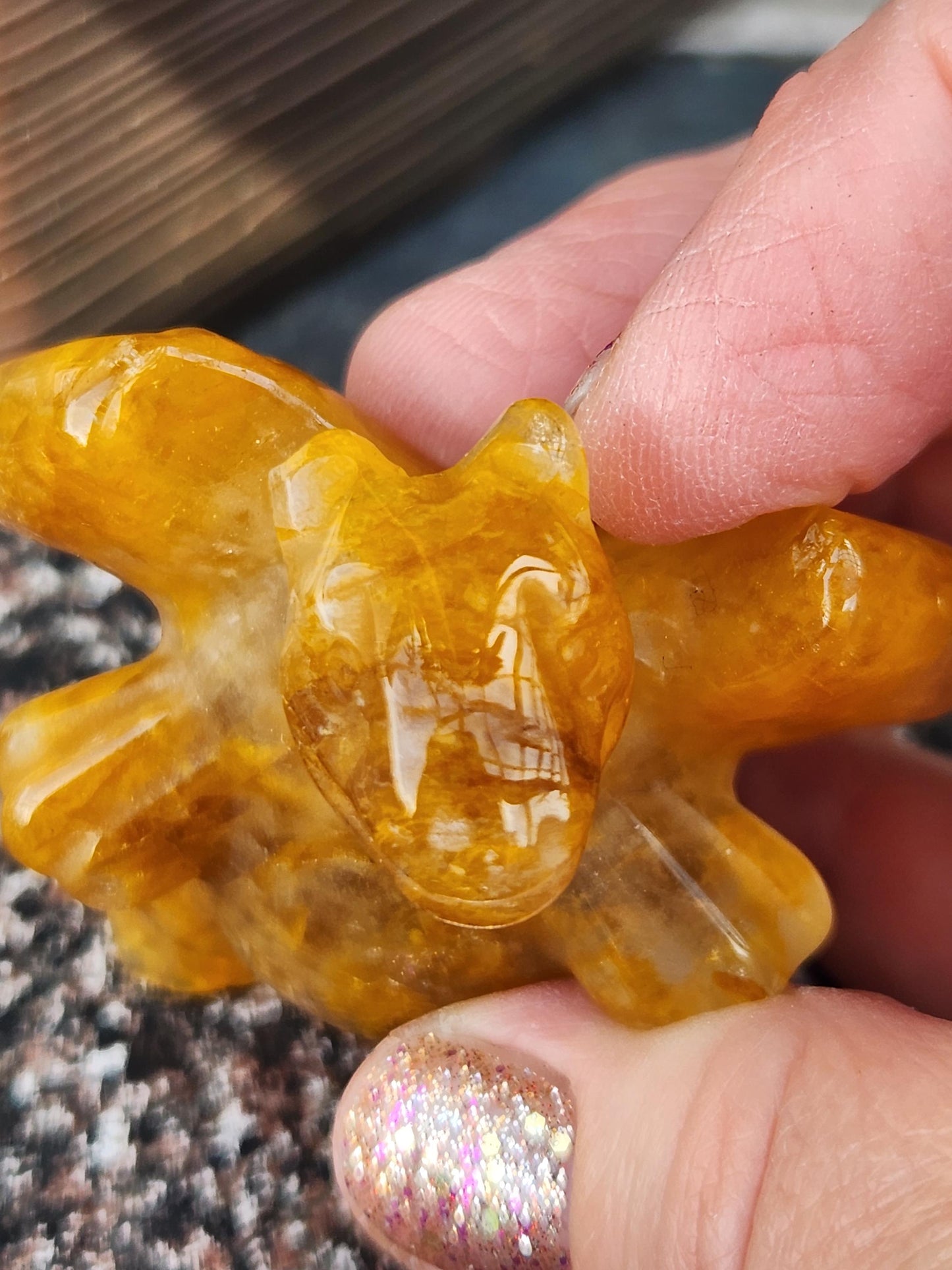 Super Cute Golden Healer Quartz Charizard, Pokemon, Dragon
