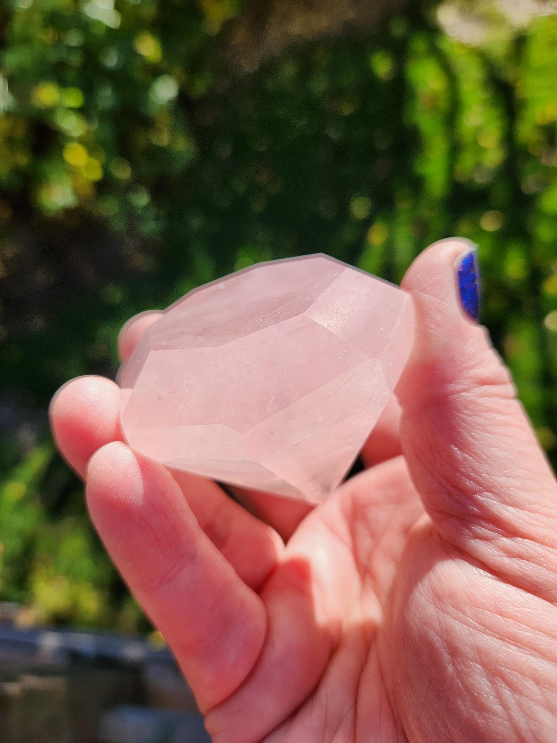 AAA Pink Rose Quartz Crystal Diamond, Extractor, Energy Work