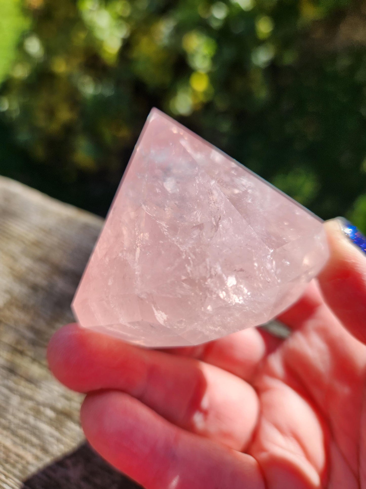 AAA Pink Rose Quartz Crystal Diamond, Extractor, Energy Work