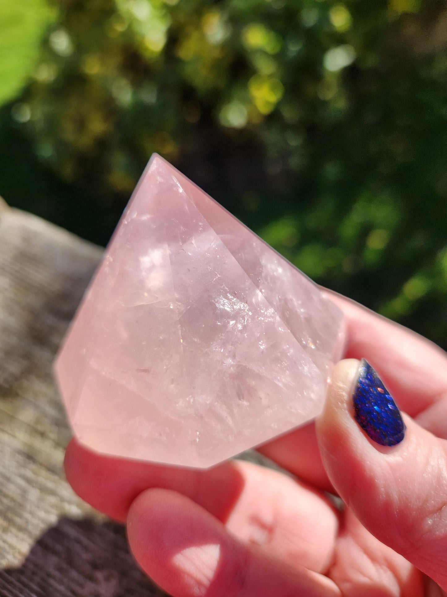AAA Pink Rose Quartz Crystal Diamond, Extractor, Energy Work