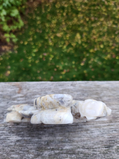 Natural Crazy Lace Agate Crystal Carved Full Body Dragon, DND
