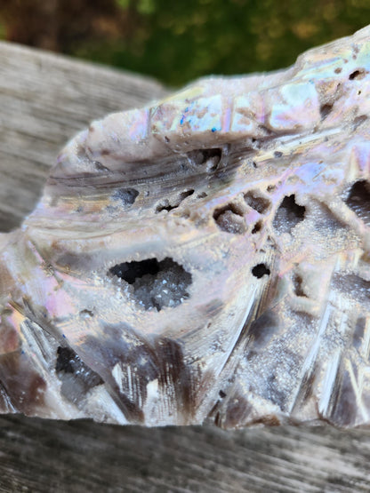 Angel Aura Sphalerite Carved Crystal Dragon Head, DND