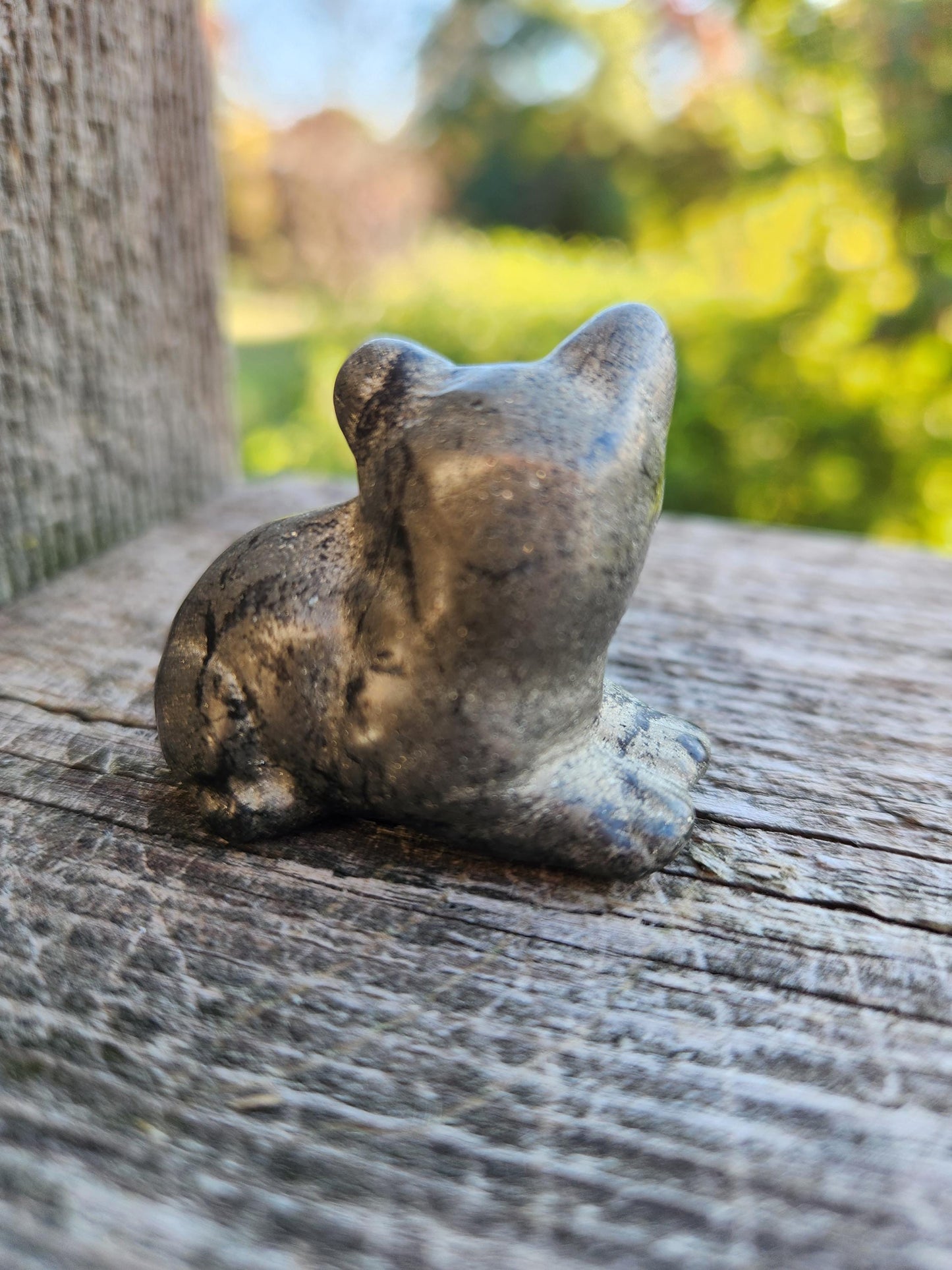 Small Pyrite Sitting Cat Carving Natural Stone Crystal