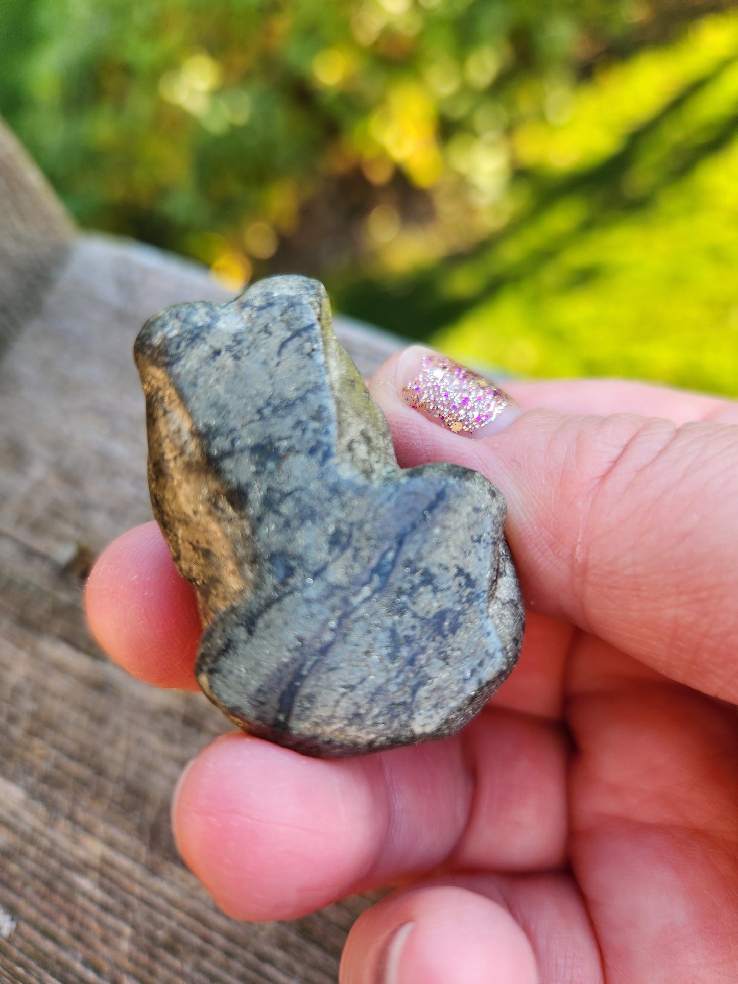 Small Pyrite Sitting Cat Carving Natural Stone Crystal