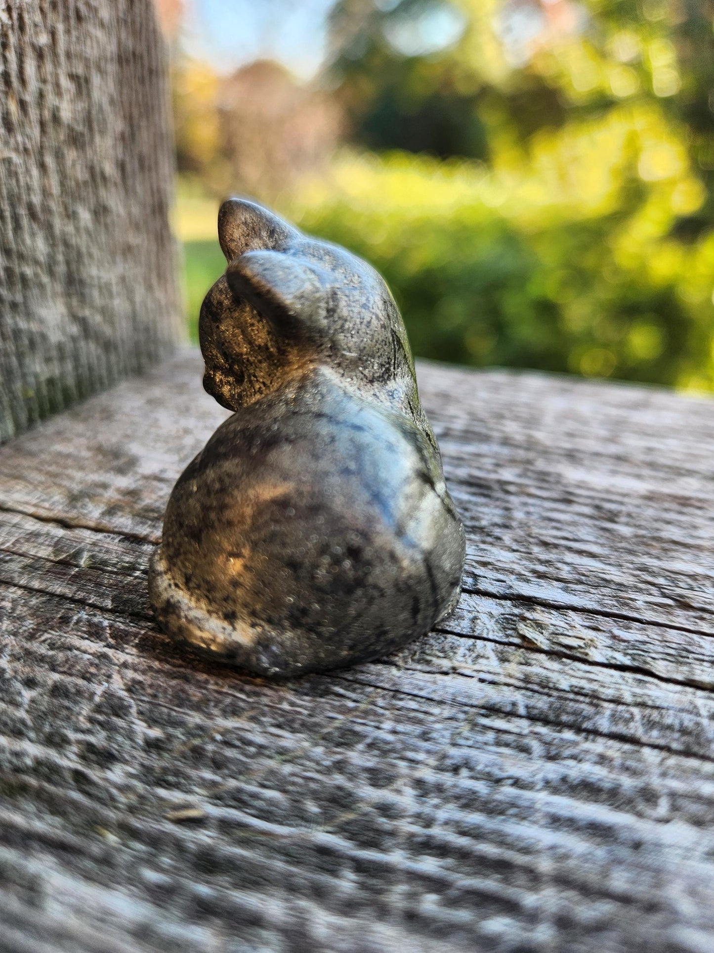 Small Pyrite Sitting Cat Carving Natural Stone Crystal