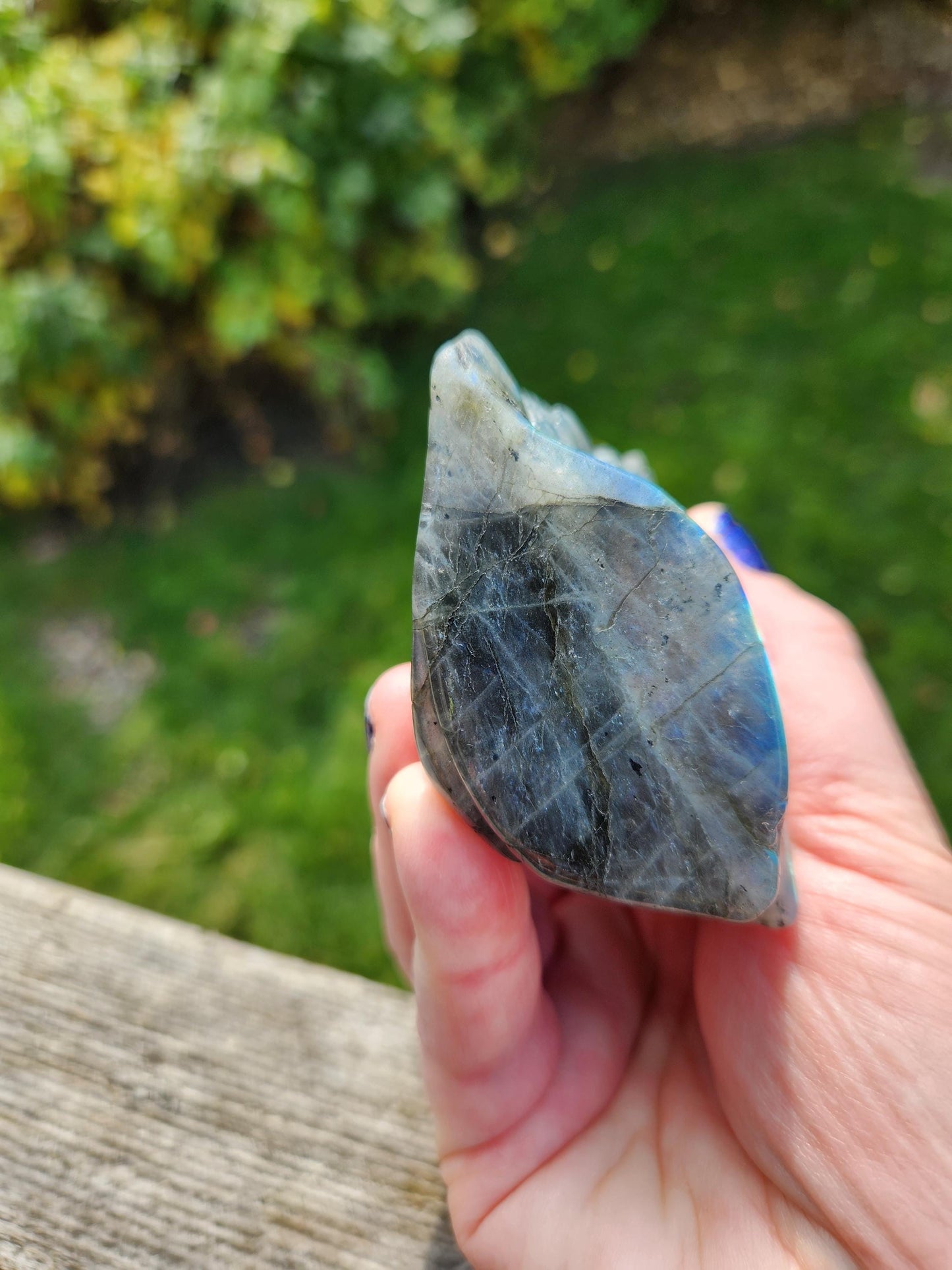 Very Unique & Rare Labradorite Carved Dragon Crystal with flash, DnD