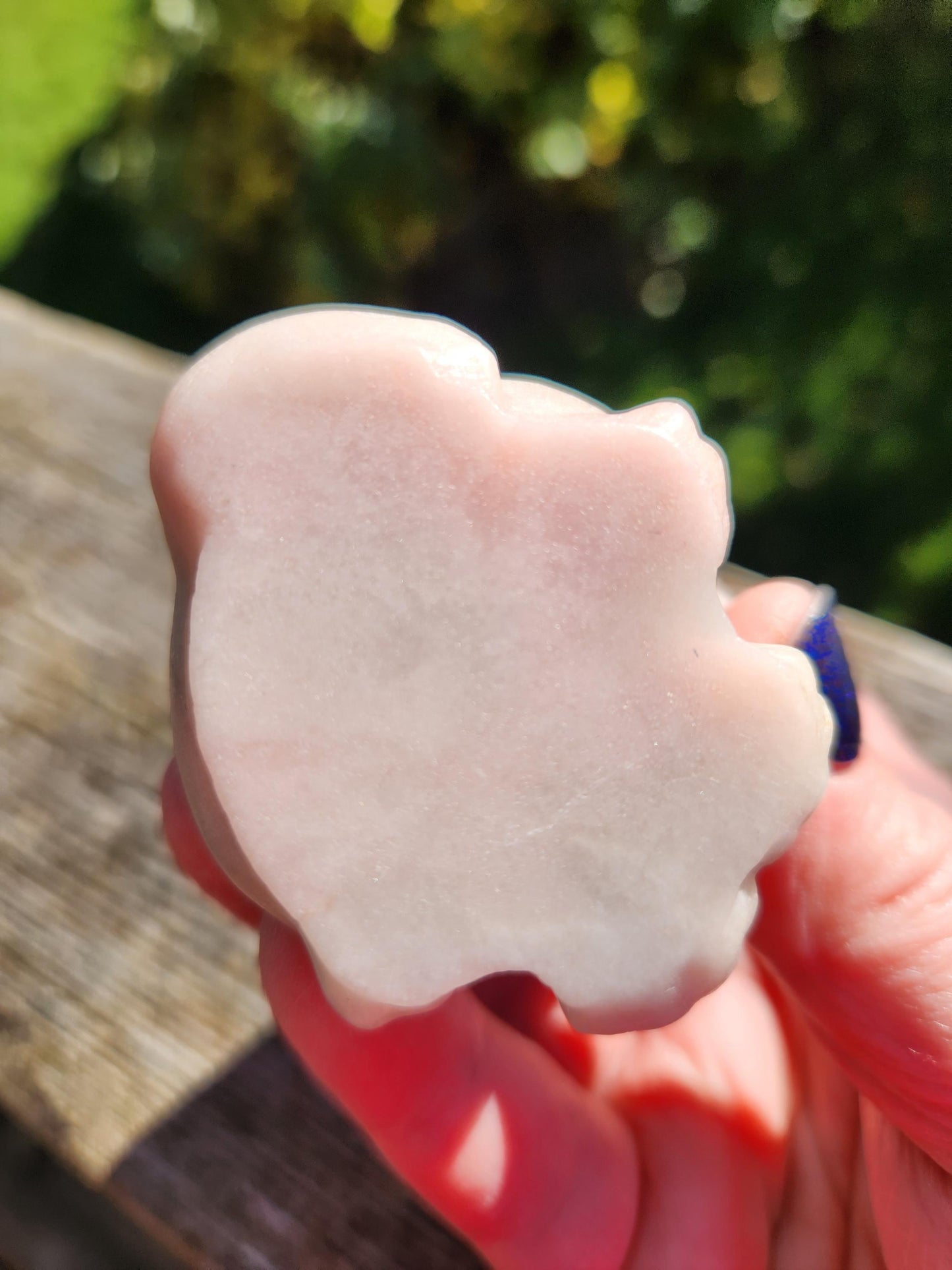 Pink Opal Carved Sitting Cat