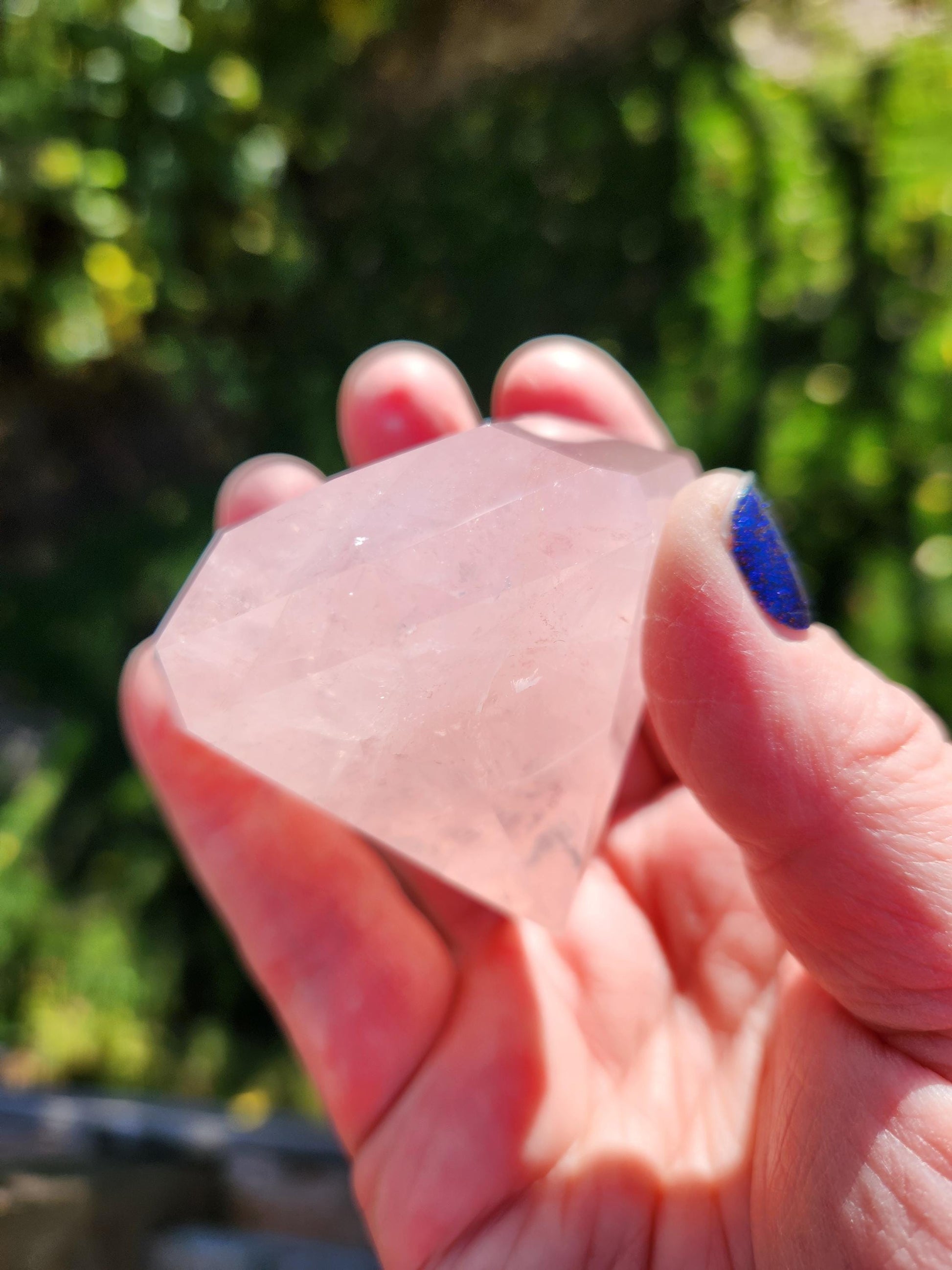 AAA Pink Rose Quartz Crystal Diamond, Extractor, Energy Work