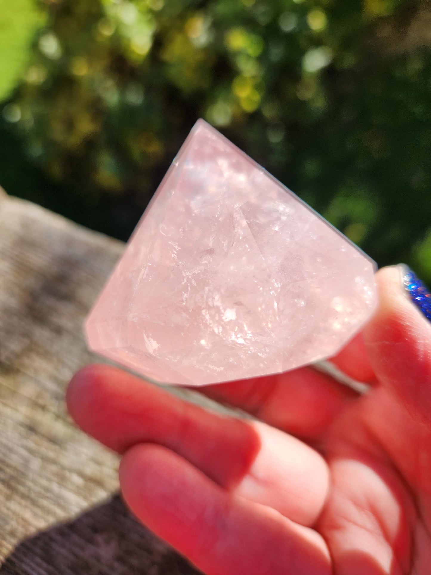 AAA Pink Rose Quartz Crystal Diamond, Extractor, Energy Work