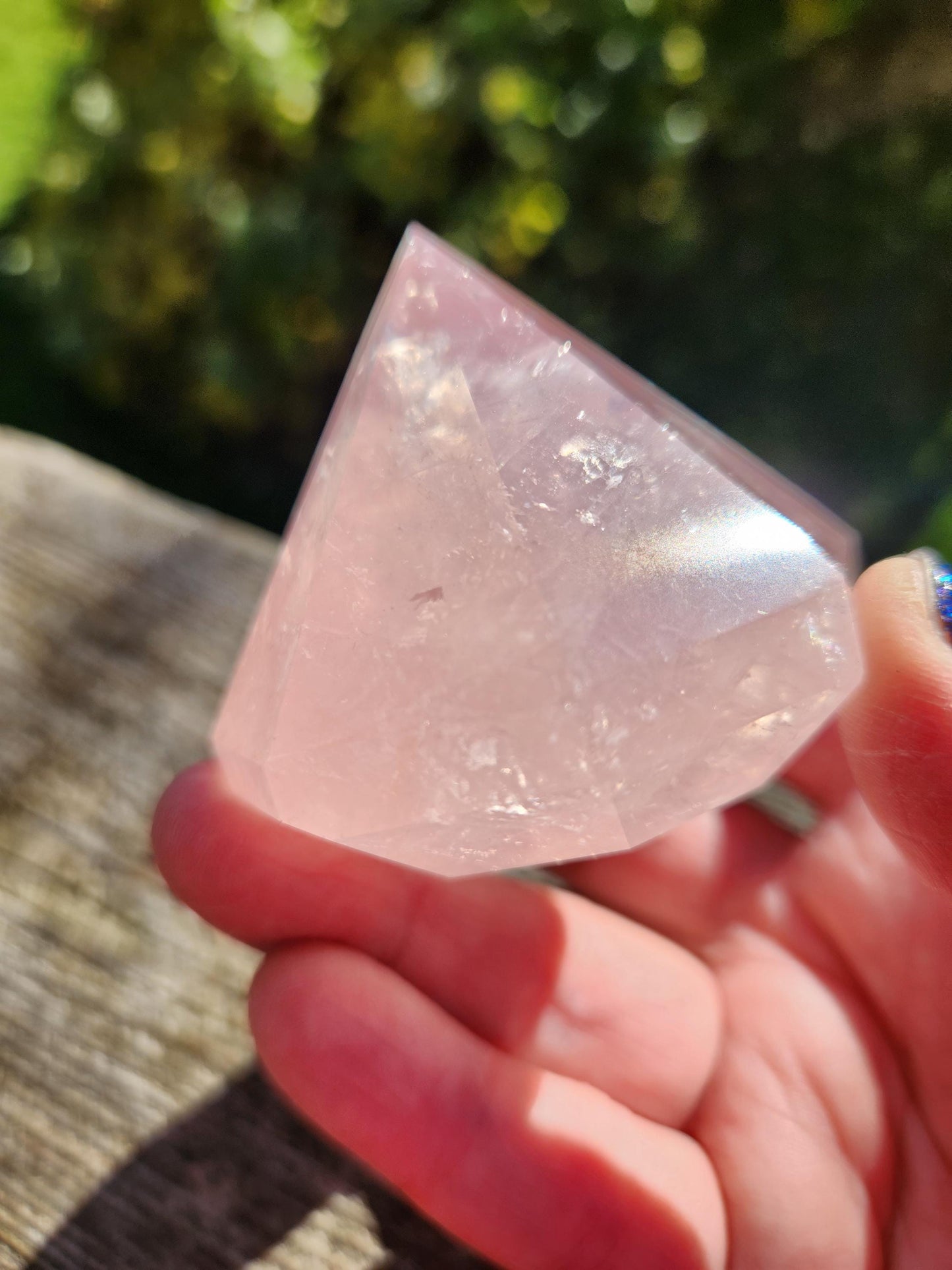 AAA Pink Rose Quartz Crystal Diamond, Extractor, Energy Work
