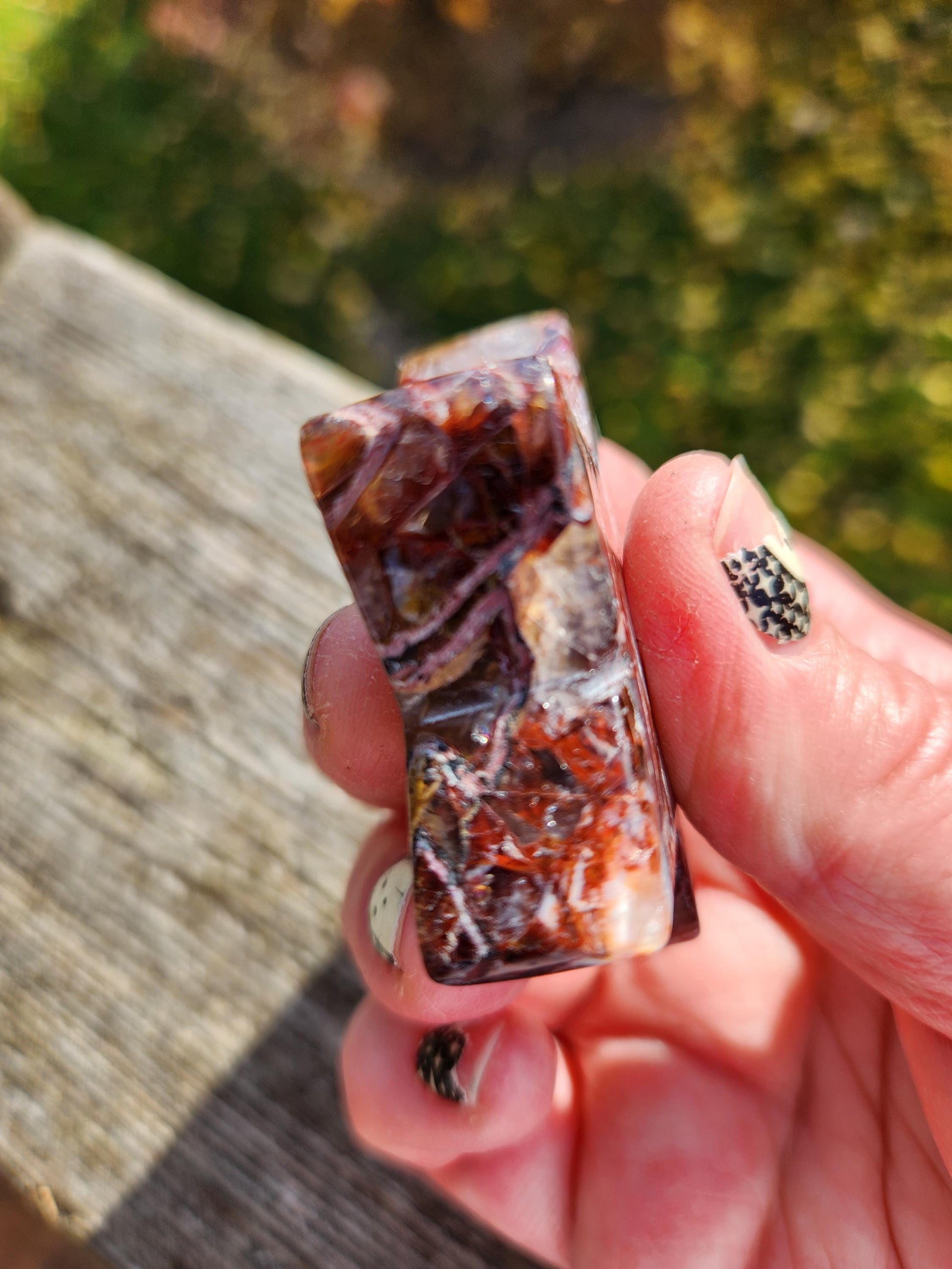 Fire Quartz Crystal Small Star: High Polish