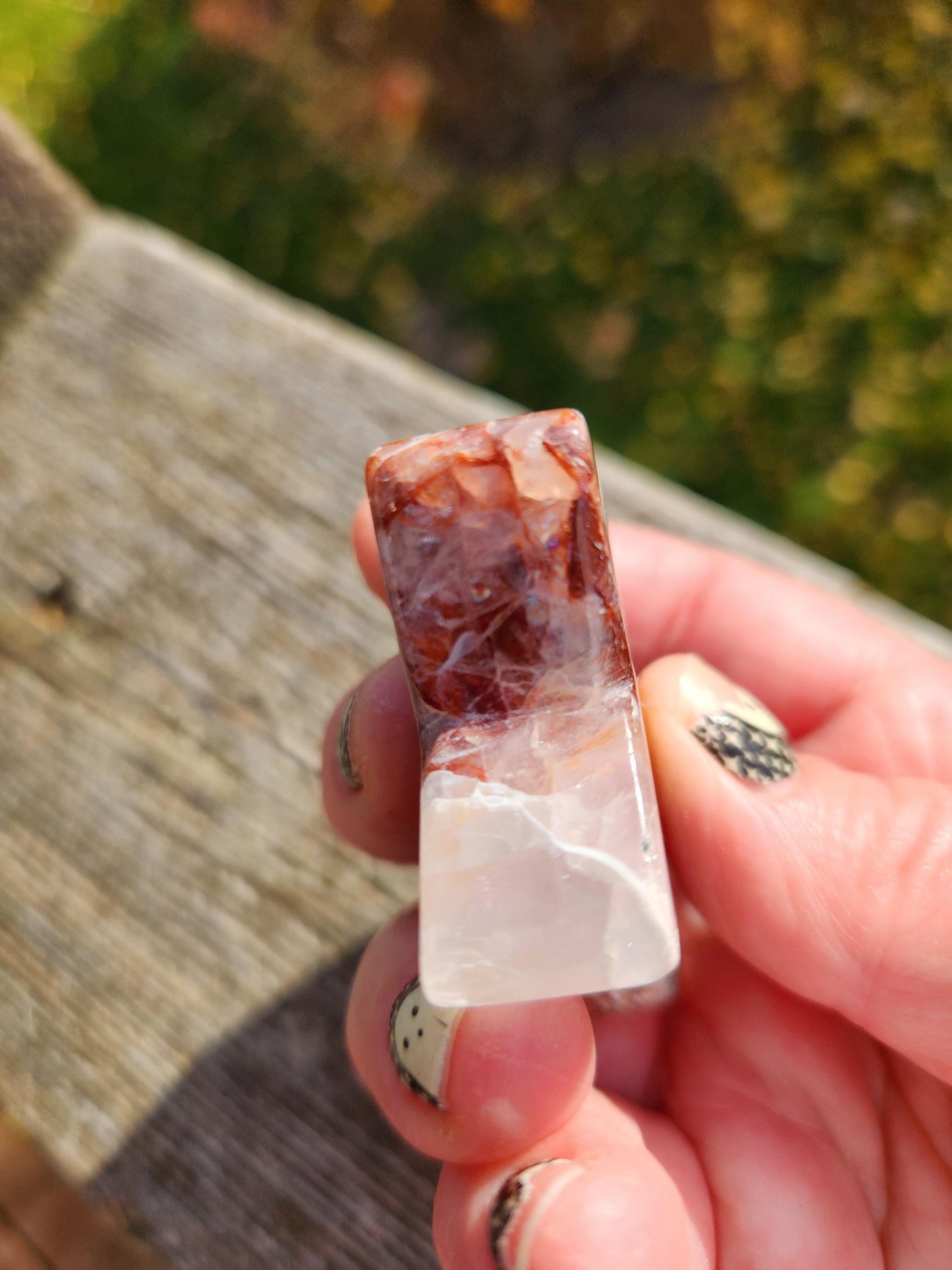 Fire Quartz Crystal Small Star: High Polish