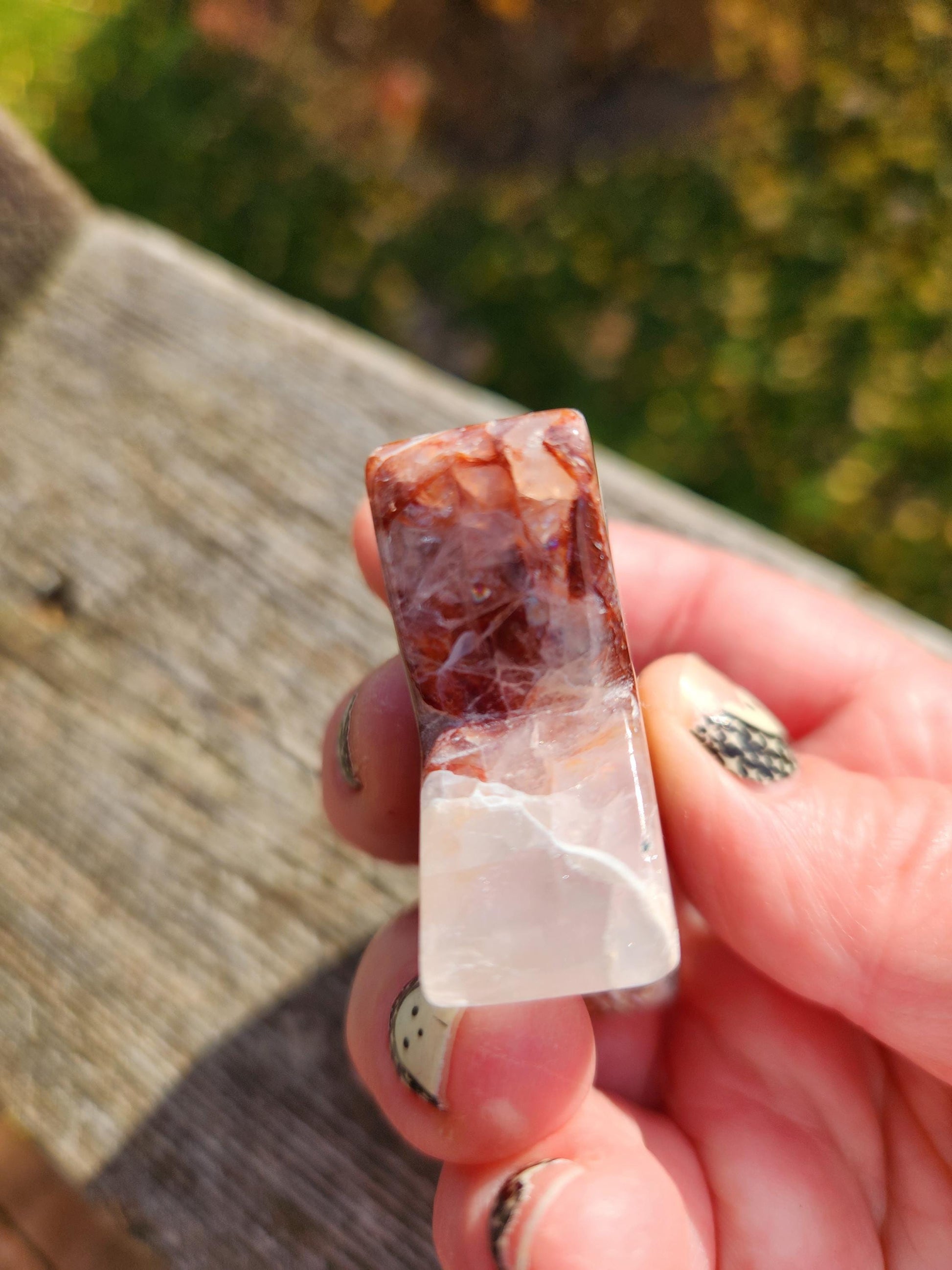Fire Quartz Crystal Small Star: High Polish