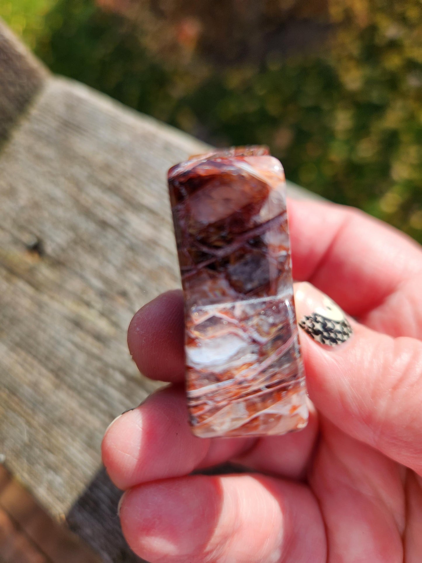 Fire Quartz Crystal Small Star: High Polish