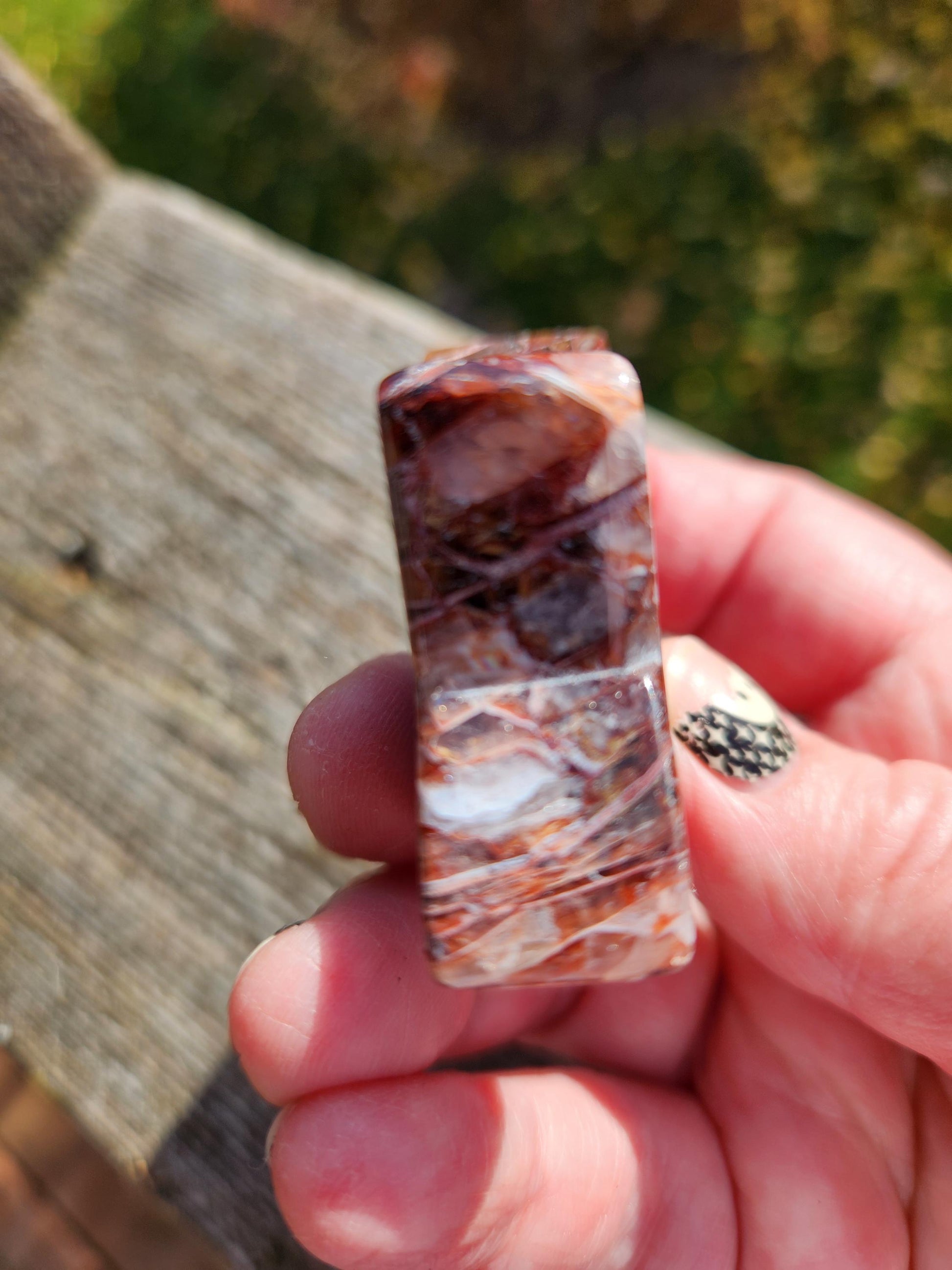 Fire Quartz Crystal Small Star: High Polish