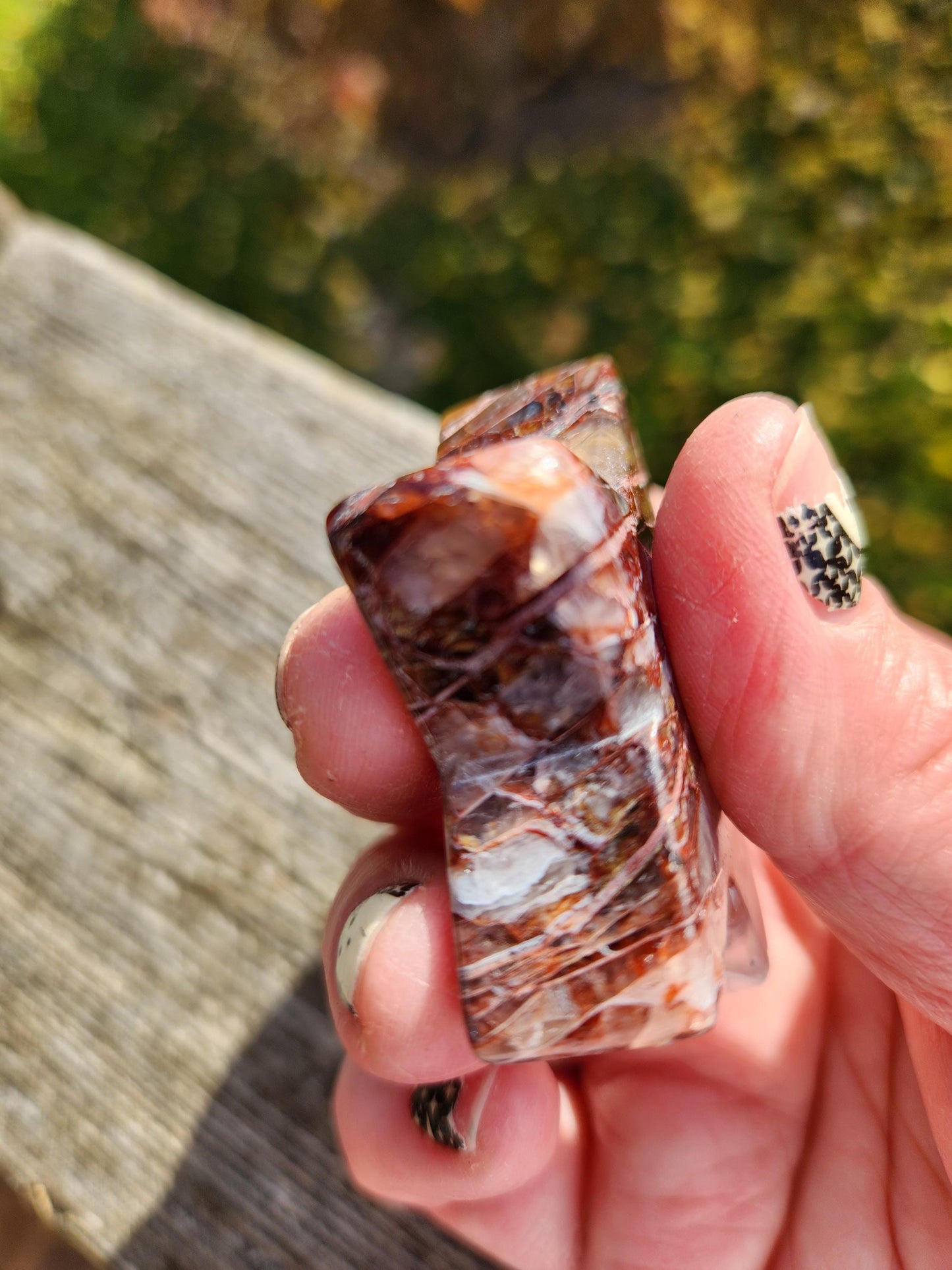 Fire Quartz Crystal Small Star: High Polish