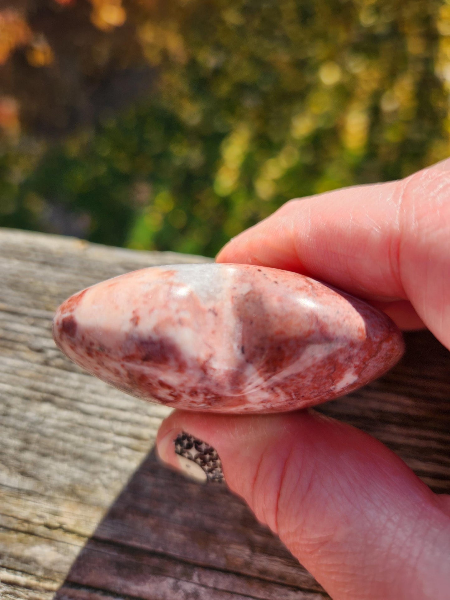Strawberry Onyx Crystal Heart with Druzy - High Polish AAA Grade