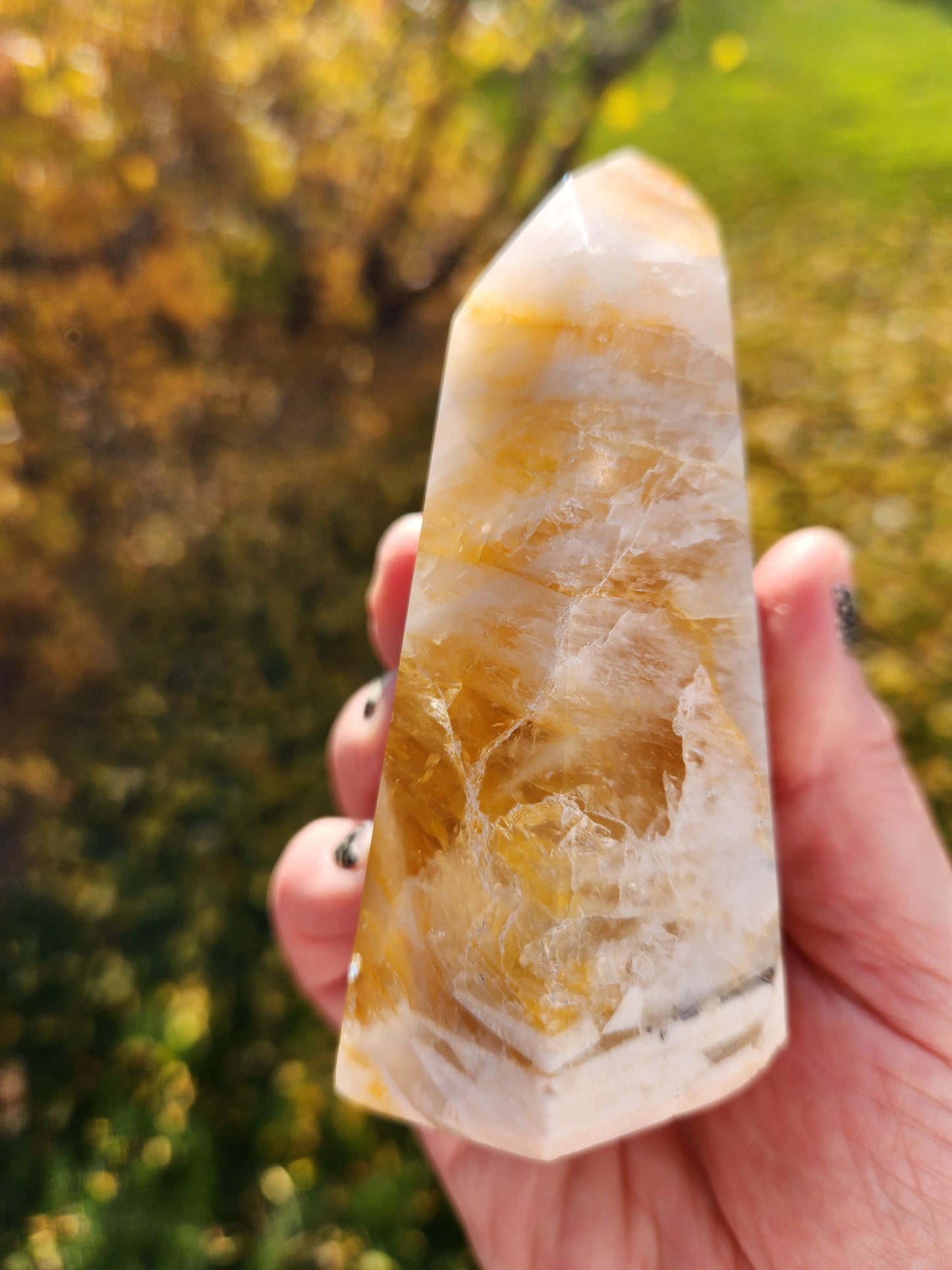 AAA Golden Healer Crystal Tower Point - Brazil Origin