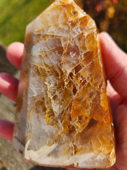 AAA Golden Healer Crystal Tower Point - Brazil Origin
