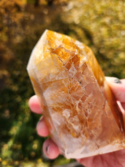 AAA Golden Healer Crystal Tower Point - Brazil Origin